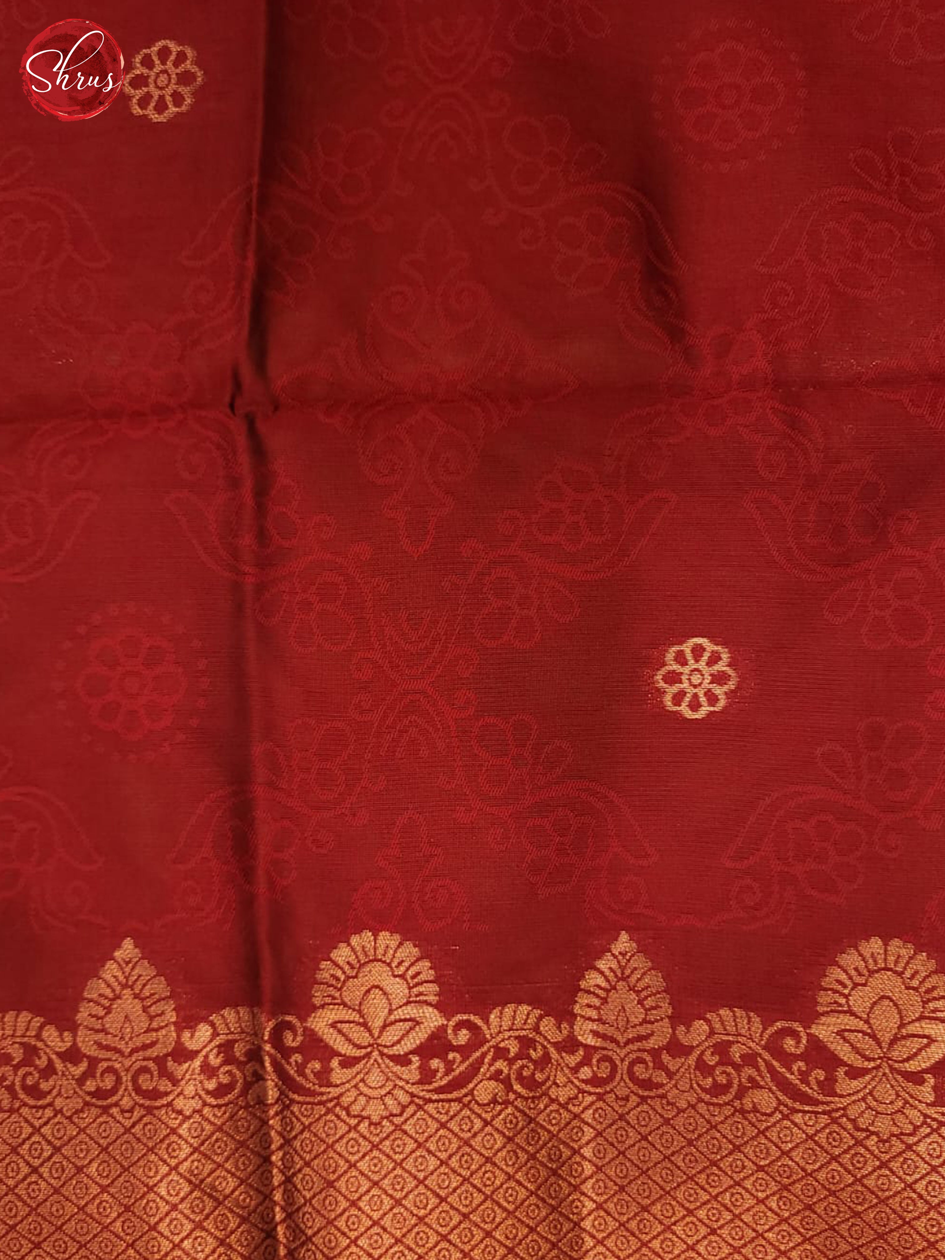 Mustard & Red - Semi Softsilk Saree - Shop on ShrusEternity.com