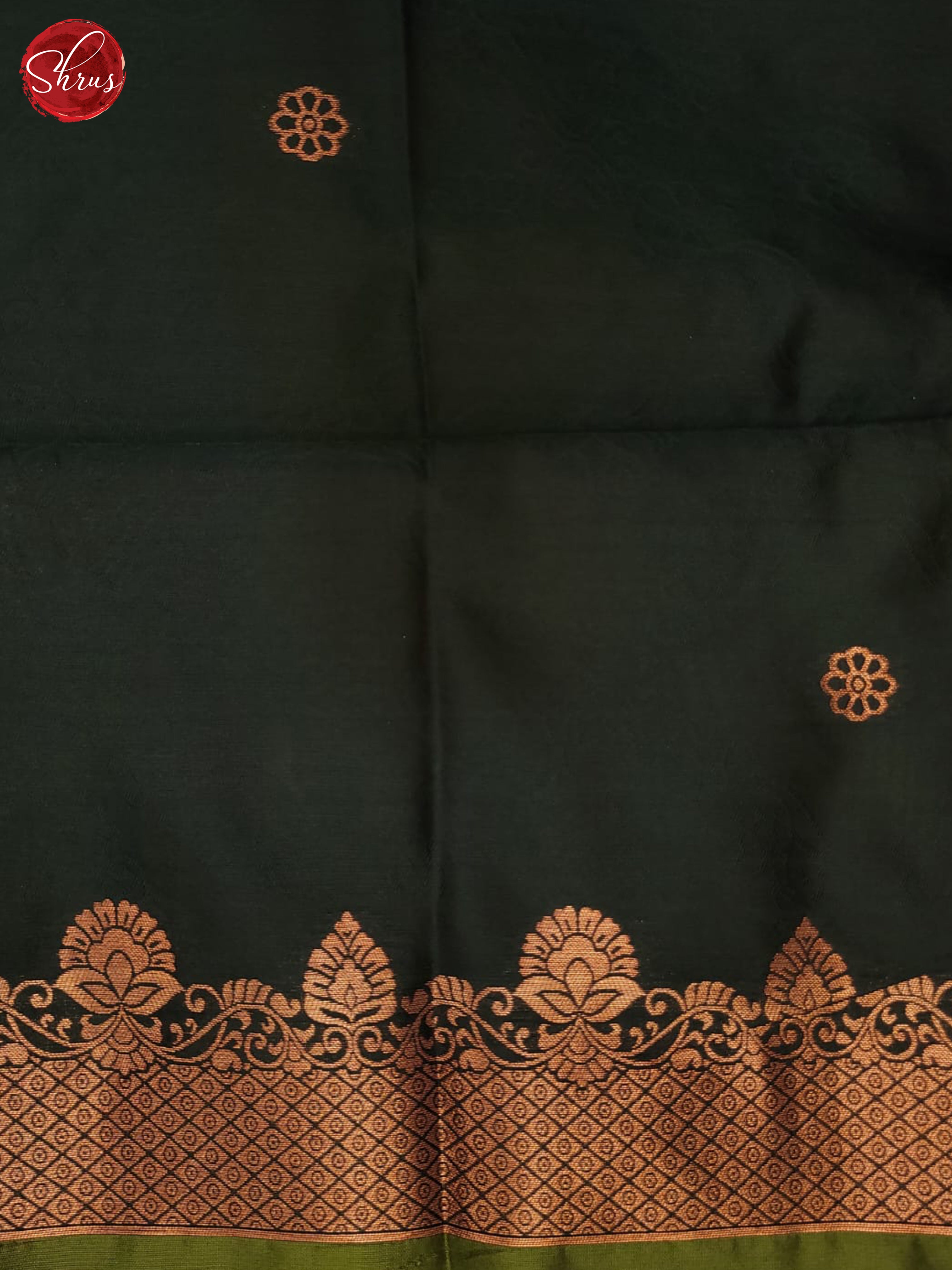 GReen & Dark Green- Semi Softsilk Saree - Shop on ShrusEternity.com