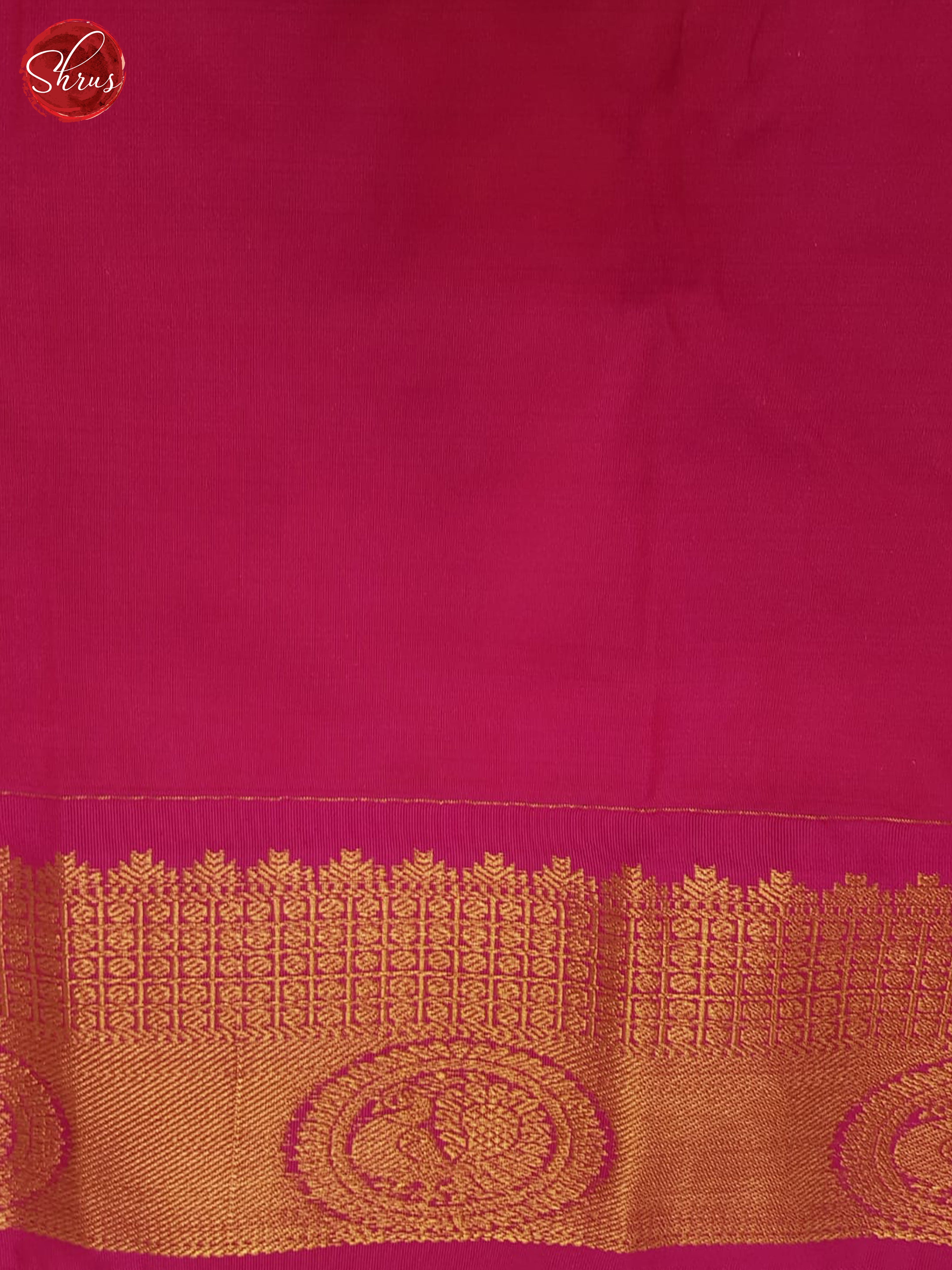 Cream & Pink - Semi Kanchipuram Saree - Shop on ShrusEternity.com