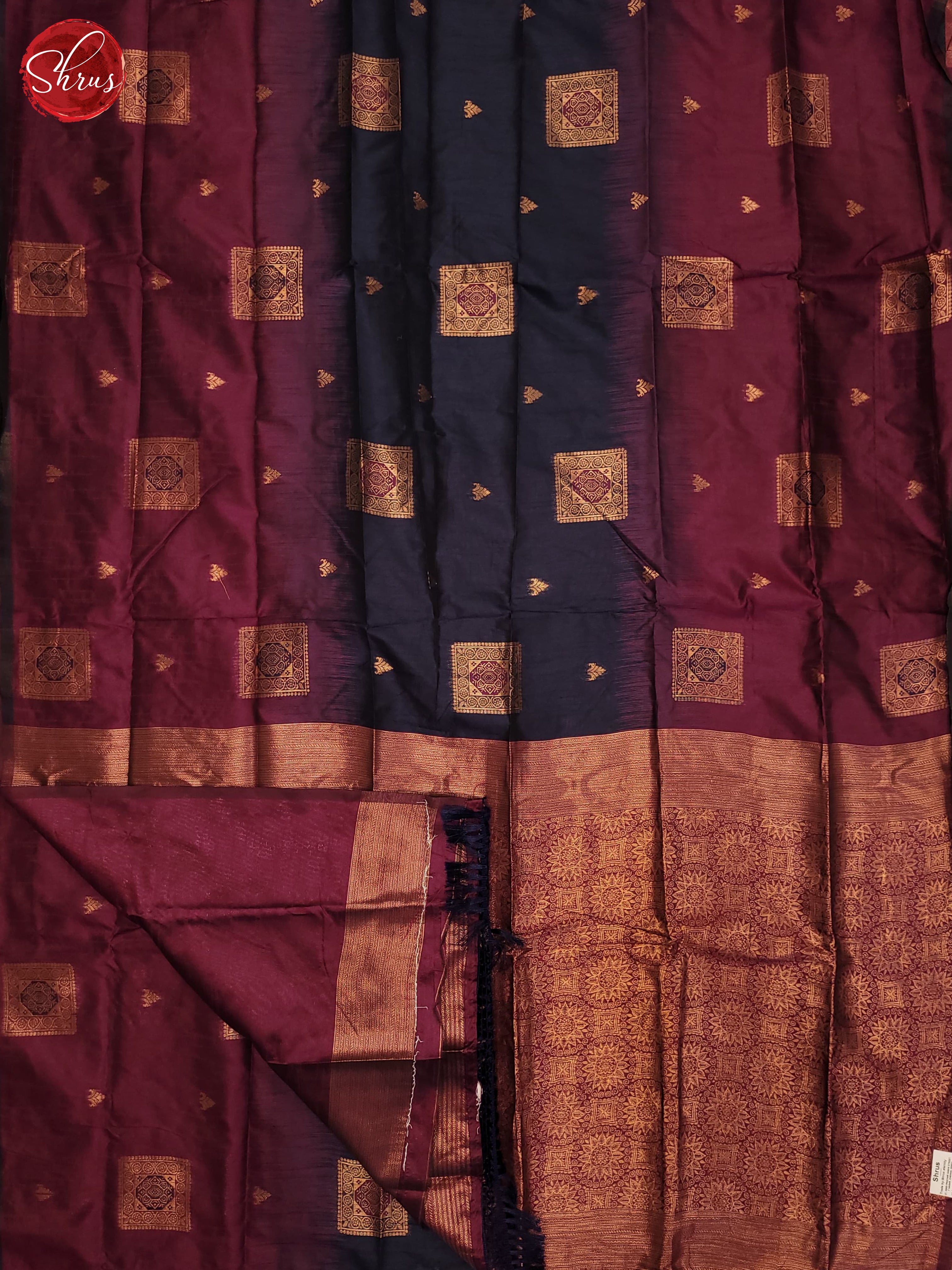 Majenta pink & Blue - Semi Softsilk Saree - Shop on ShrusEternity.com