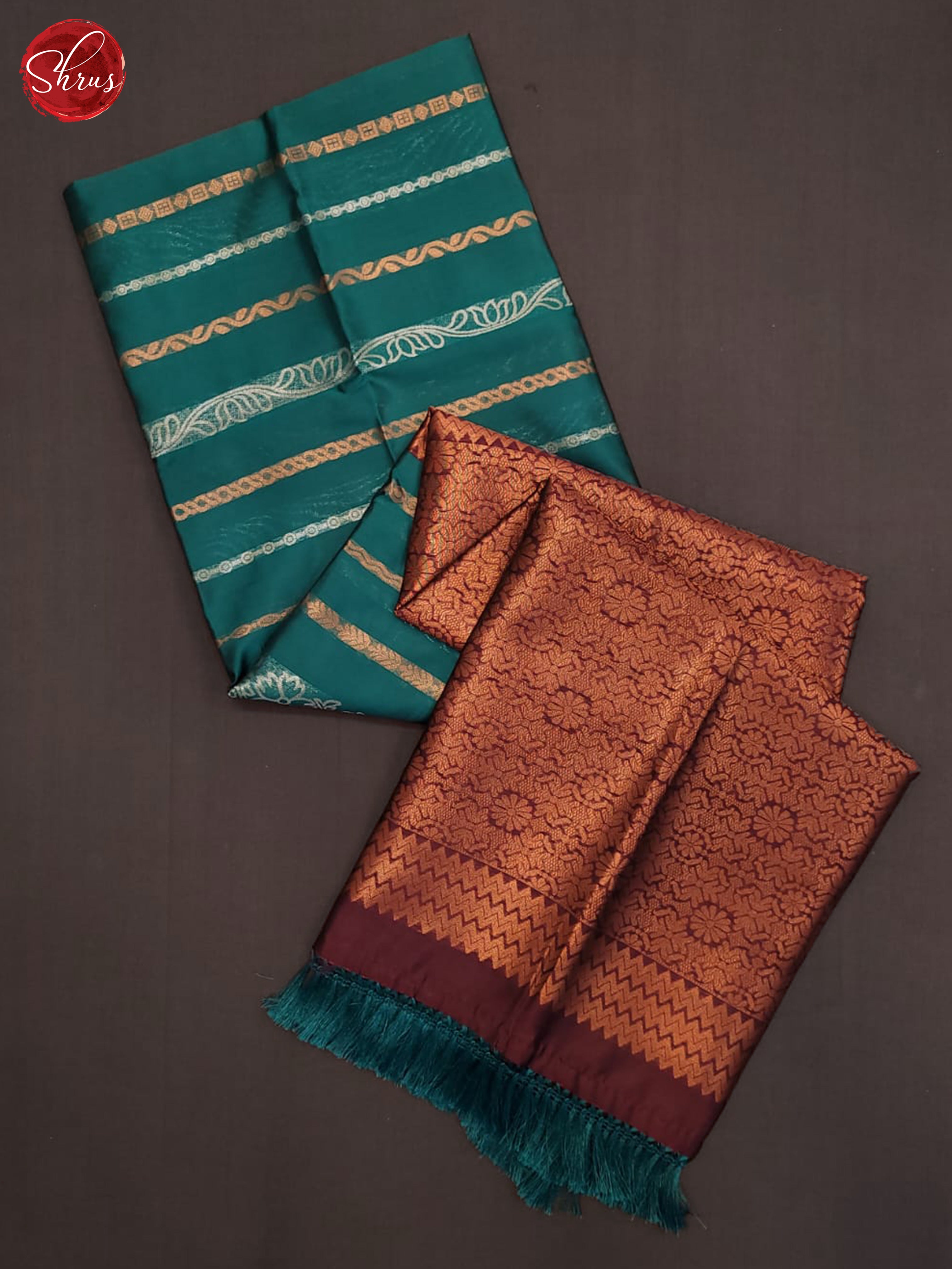 Green & WIne - Semi Softsilk Saree - Shop on ShrusEternity.com