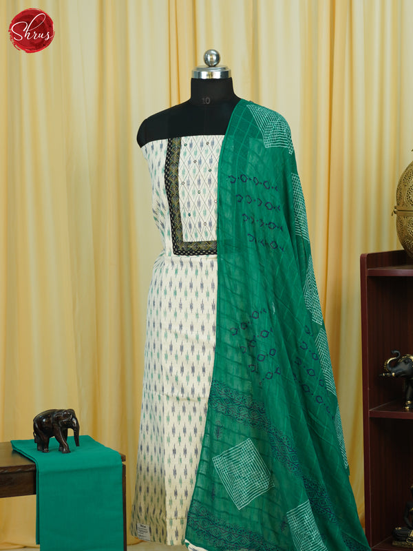 White & Green- Cotton salwar - Shop on ShrusEternity.com