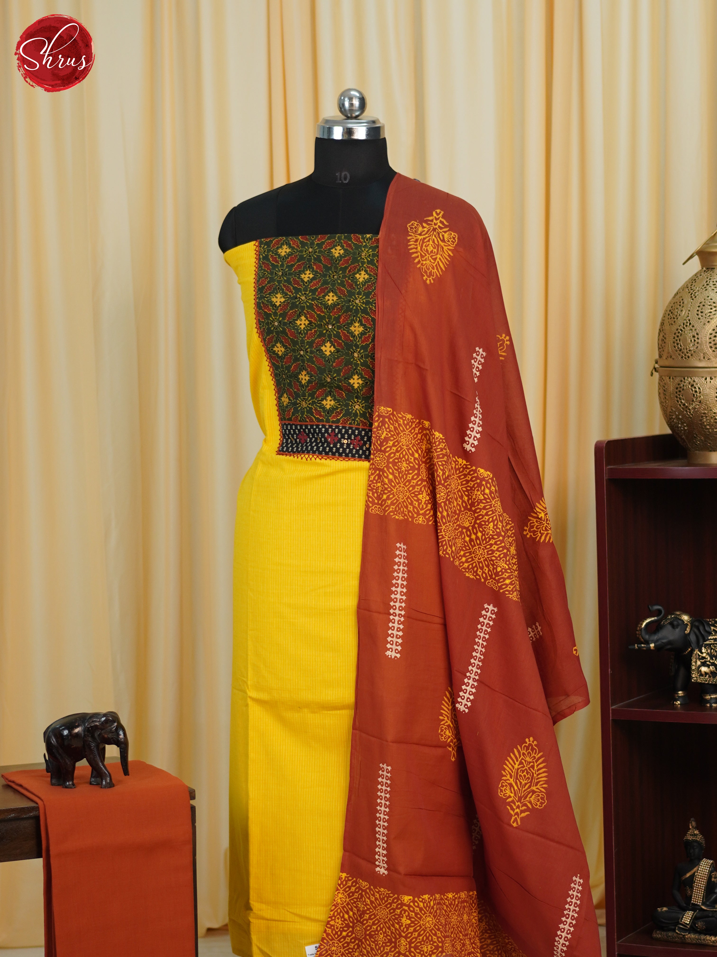 Yellow & Orange - Cotton salwar - Shop on ShrusEternity.com