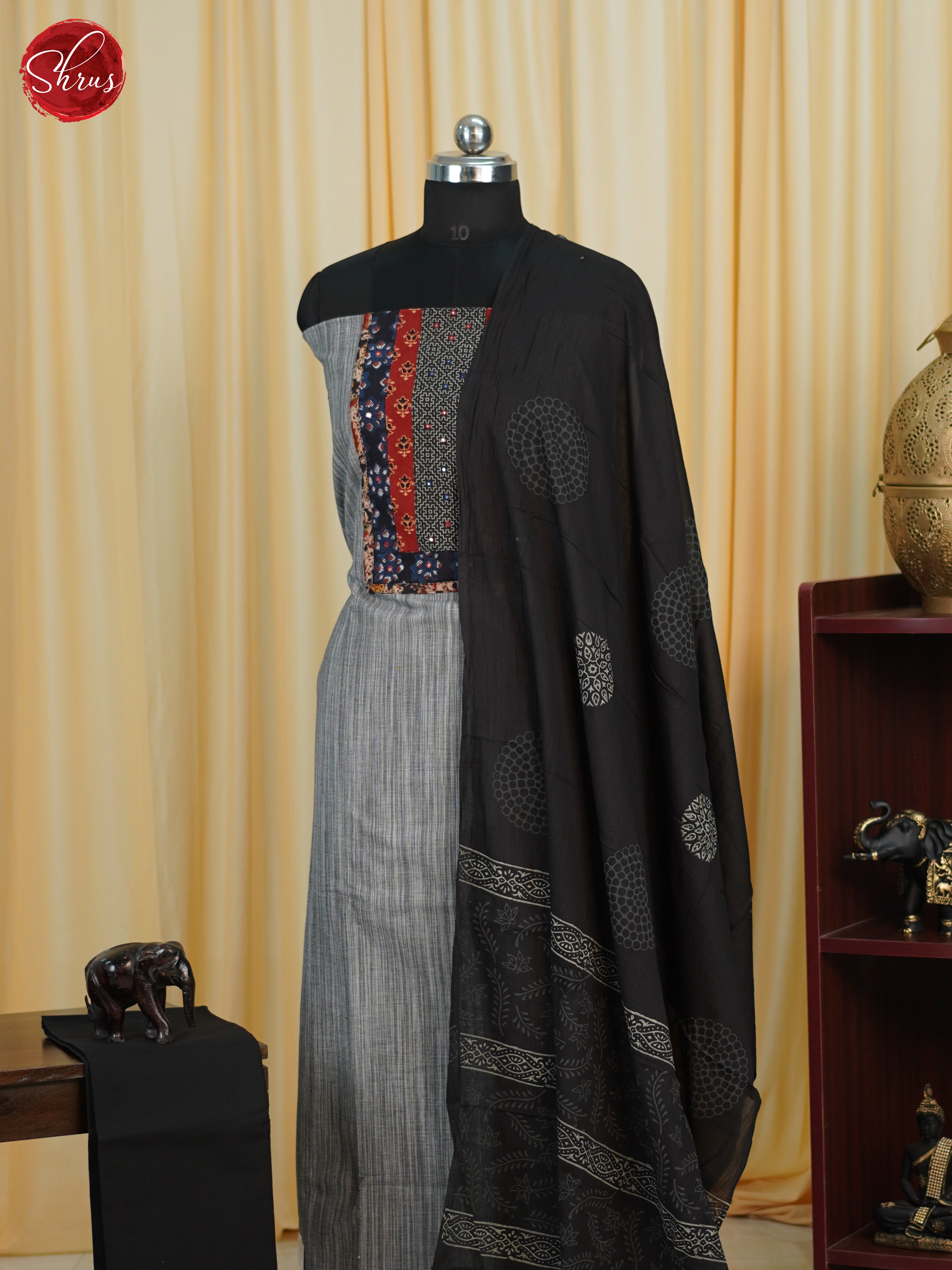 Grey & Black - Cotton salwar - Shop on ShrusEternity.com