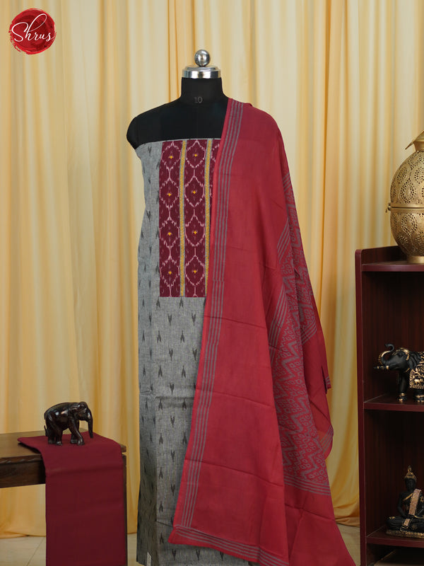 Grey & Red - Cotton salwar - Shop on ShrusEternity.com