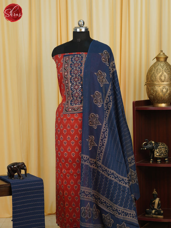 Red & Blue - Cotton salwar - Shop on ShrusEternity.com