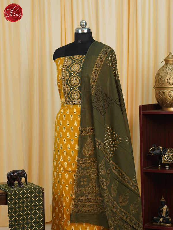 Yellow & Green - Cotton salwar - Shop on ShrusEternity.com