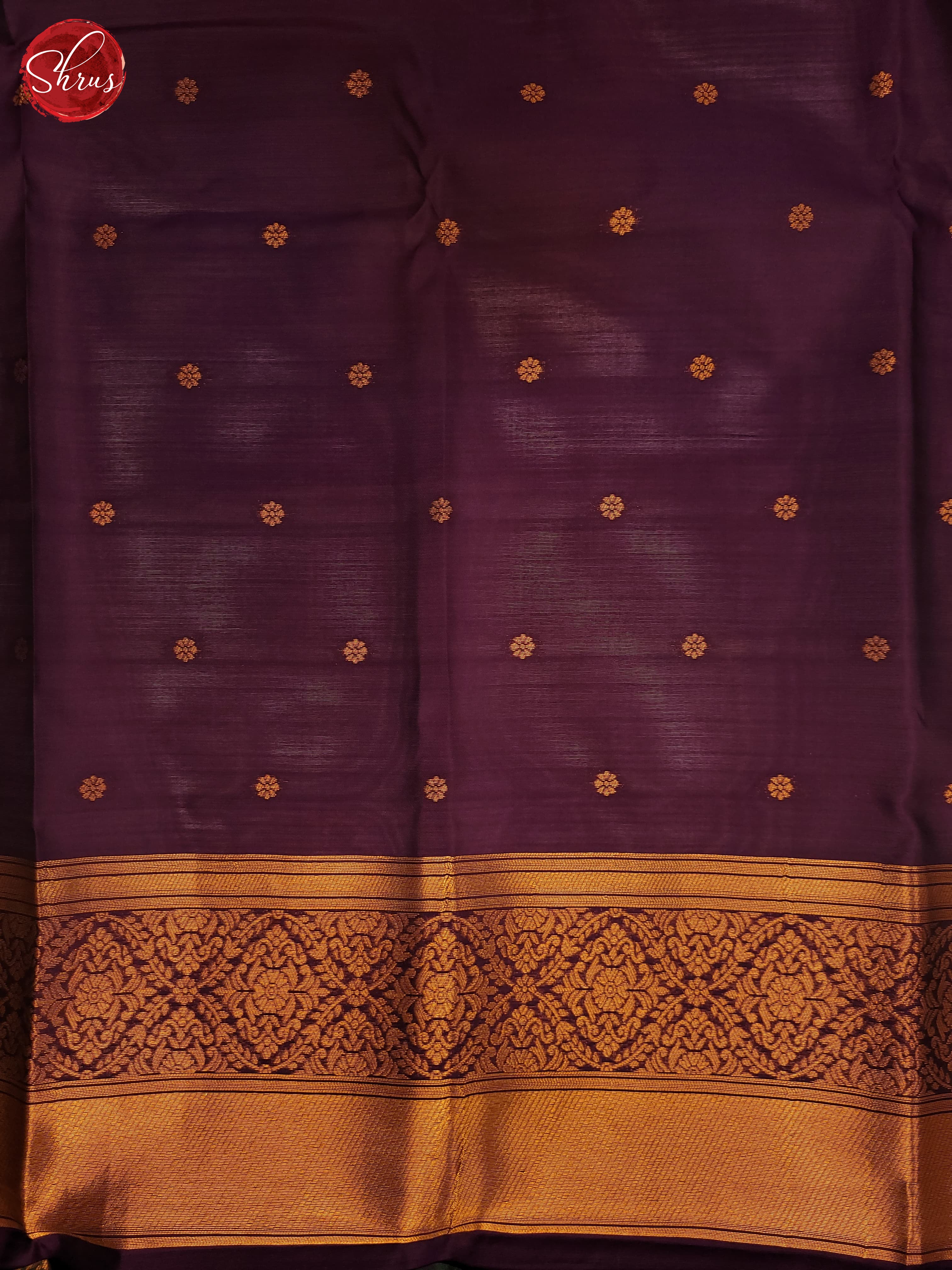 Maroon, Bottle Green & Purple -Semi Soft Silk Saree - Shop on ShrusEternity.com