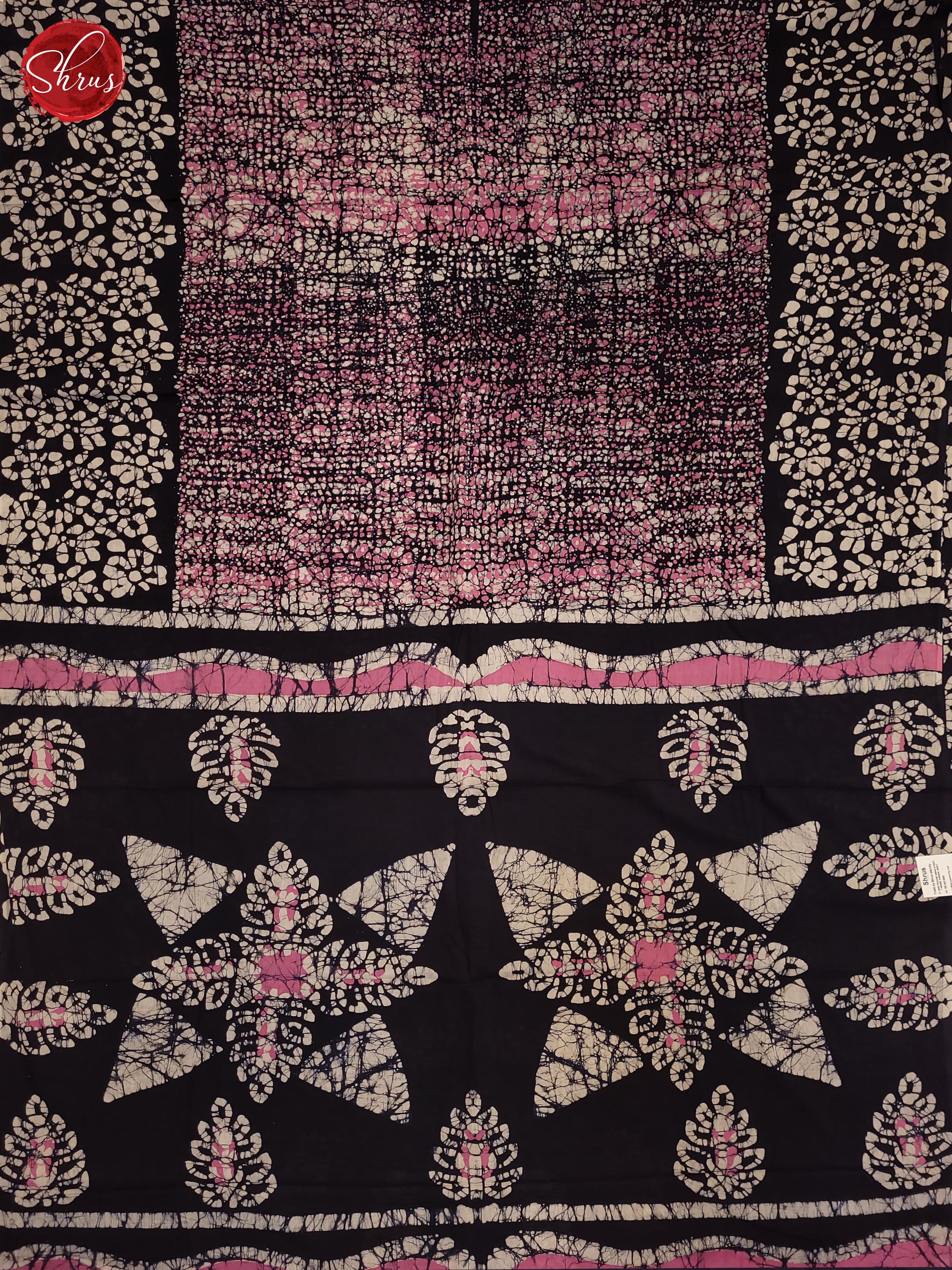 Black & Pink - Jaipur cotton Saree - Shop on ShrusEternity.com