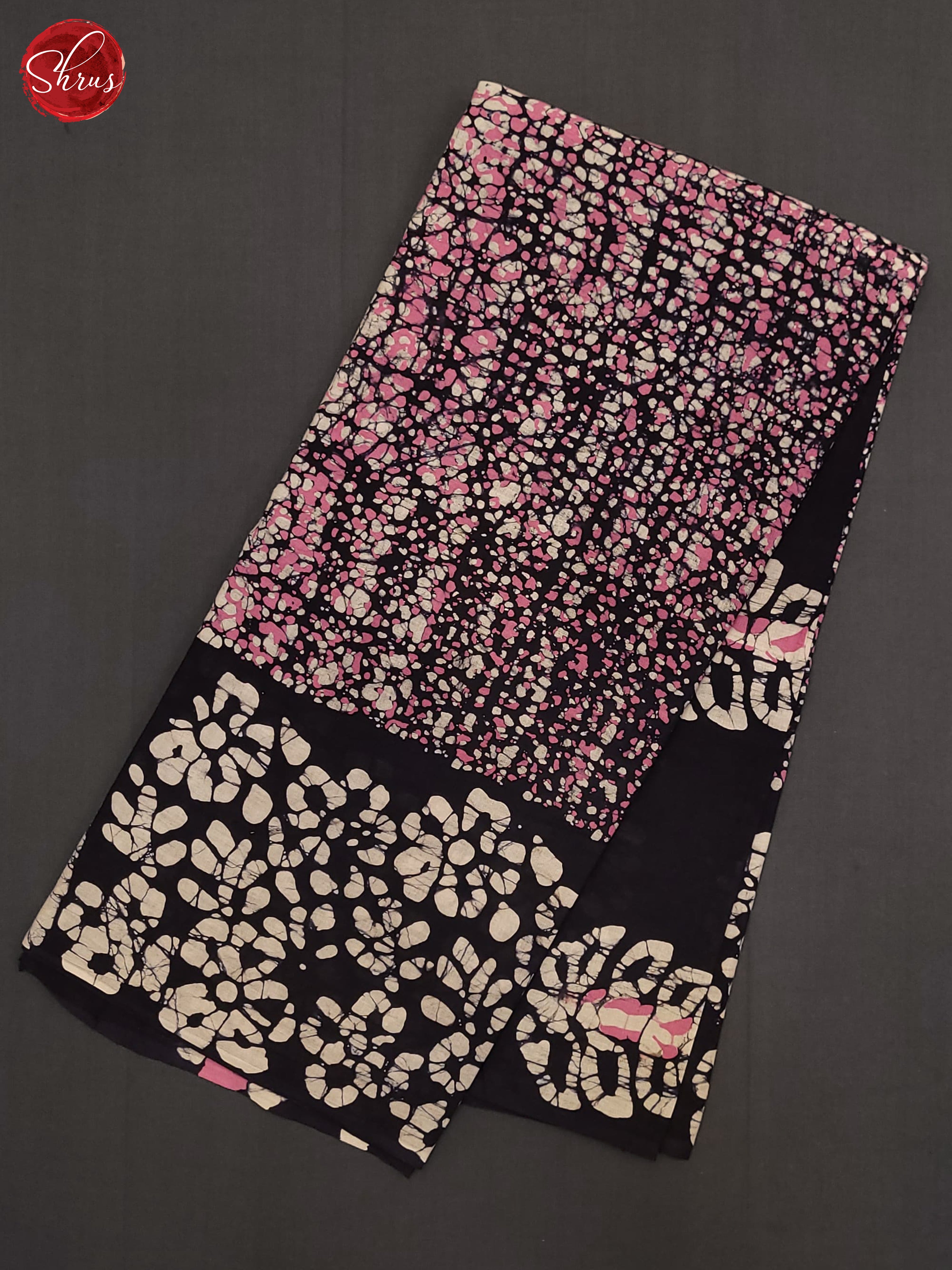 Black & Pink - Jaipur cotton Saree - Shop on ShrusEternity.com