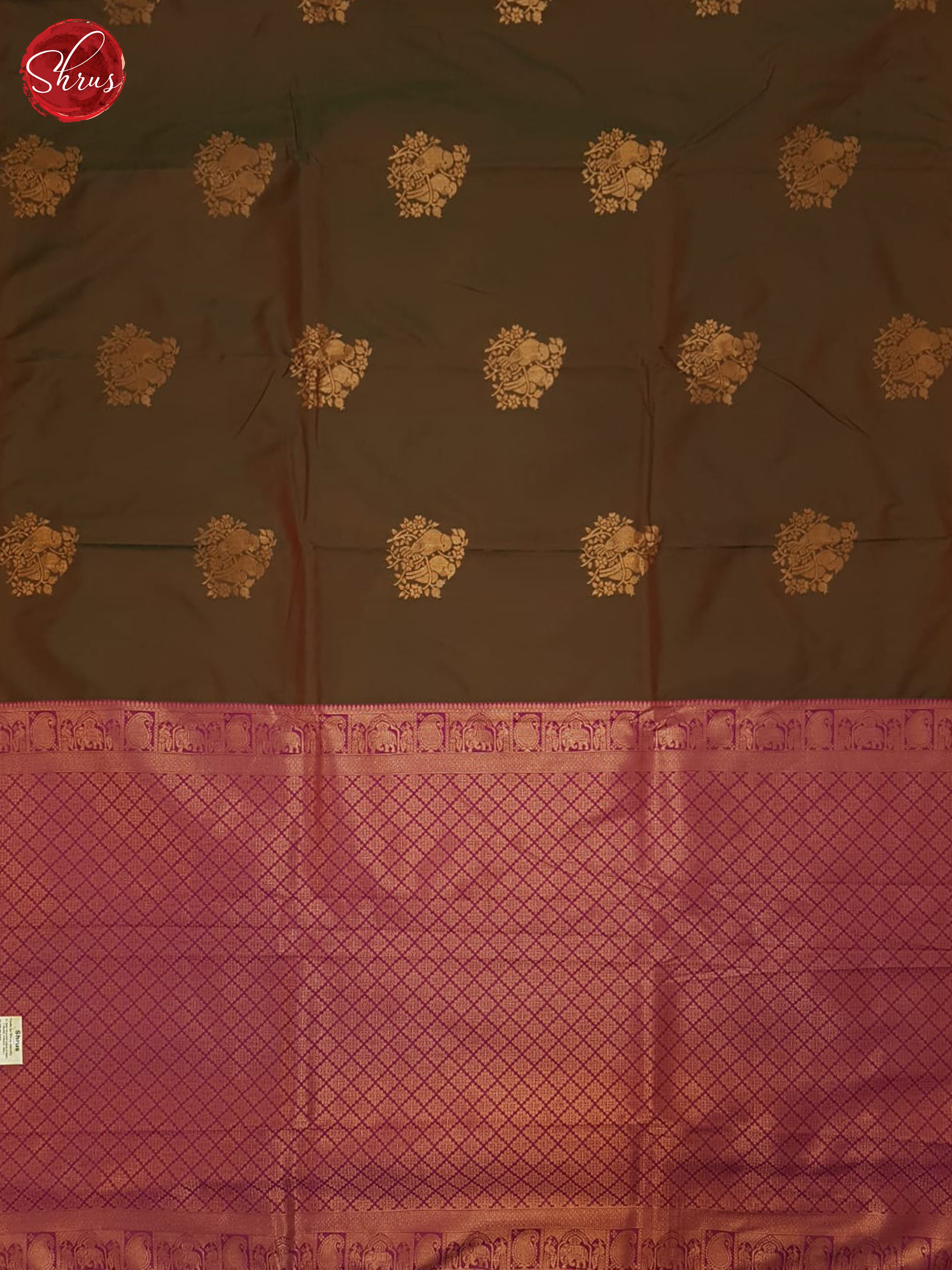 Brown & Pink - Semi soft silk Saree - Shop on ShrusEternity.com