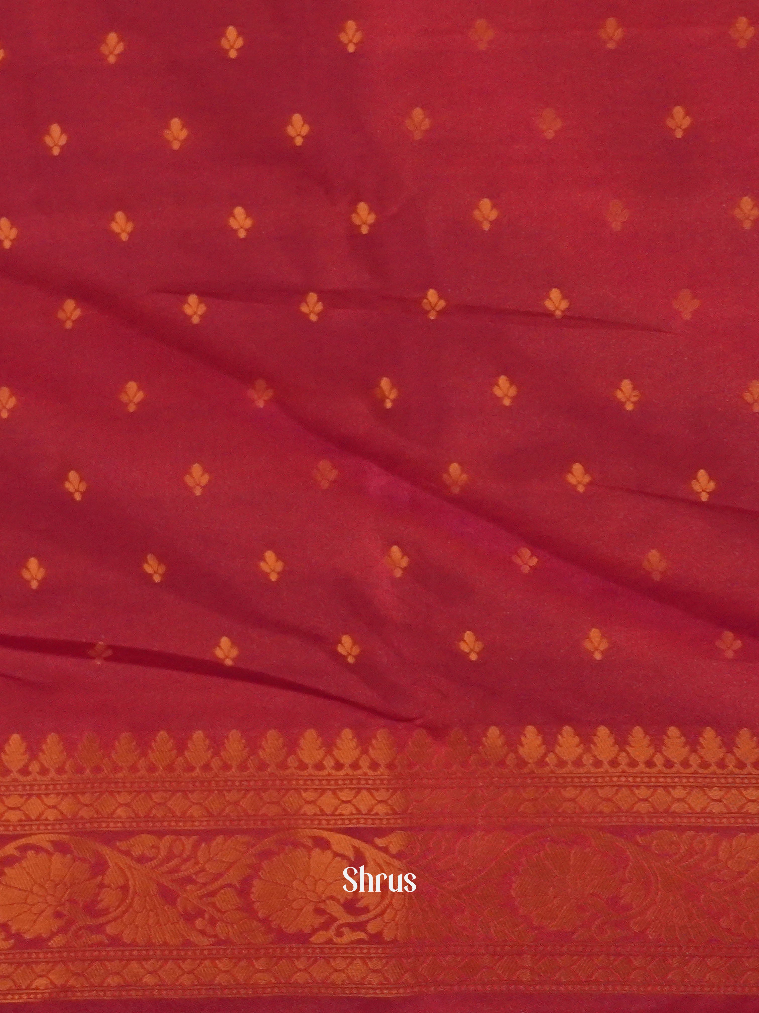 Double shaded blue and pink - Semi soft silk Saree