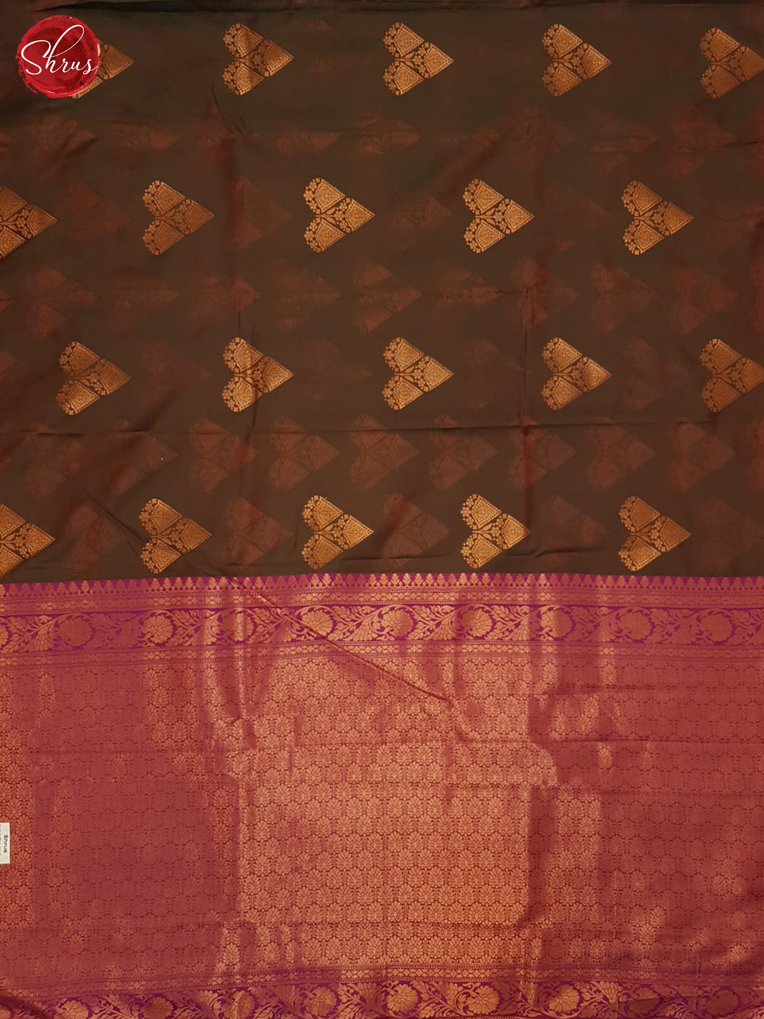 Double Shaded Brownish Green  & Pink - Semi soft silk Saree - Shop on ShrusEternity.com