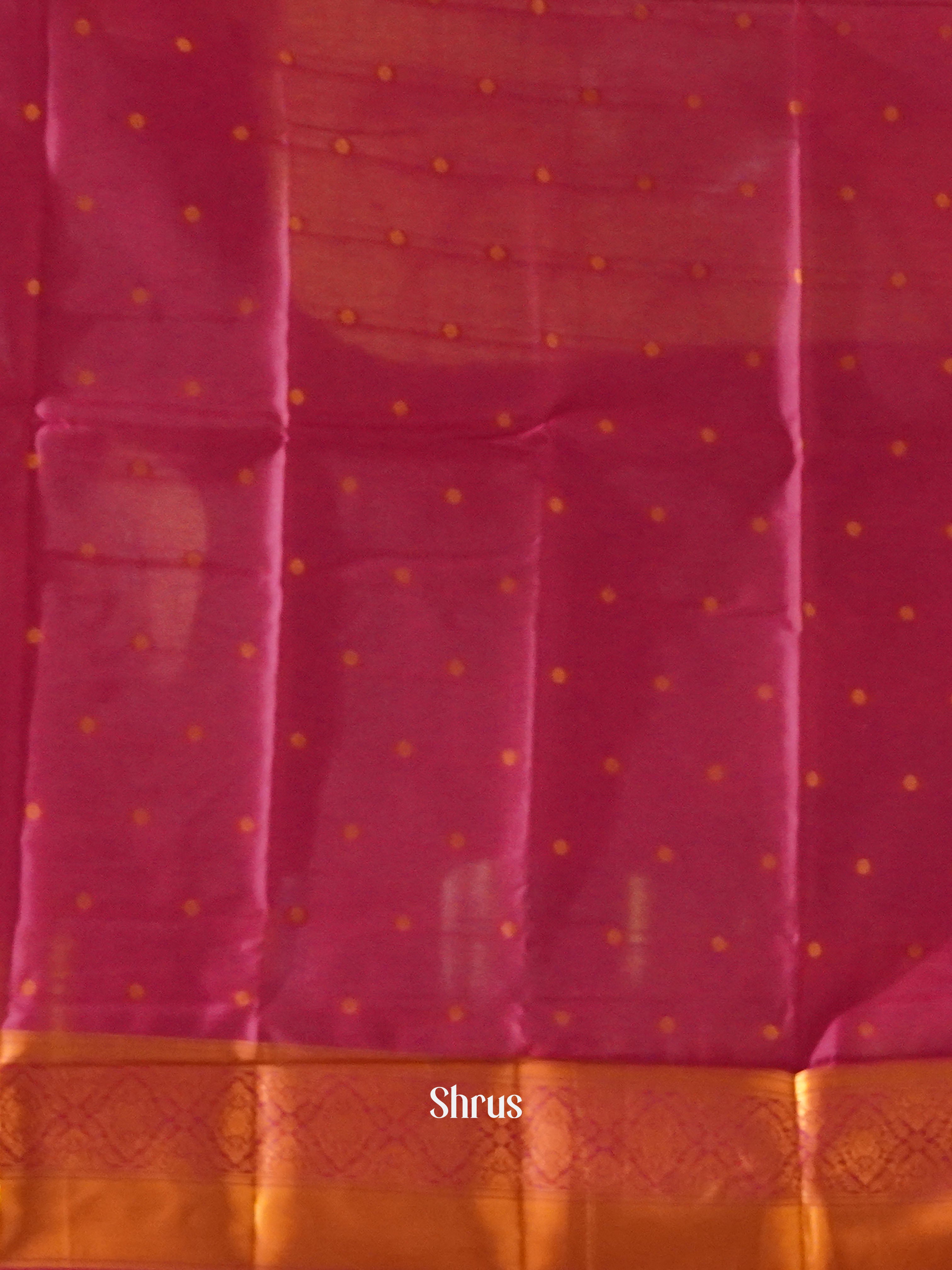 Pink , Blue- Semi Softsilk Saree