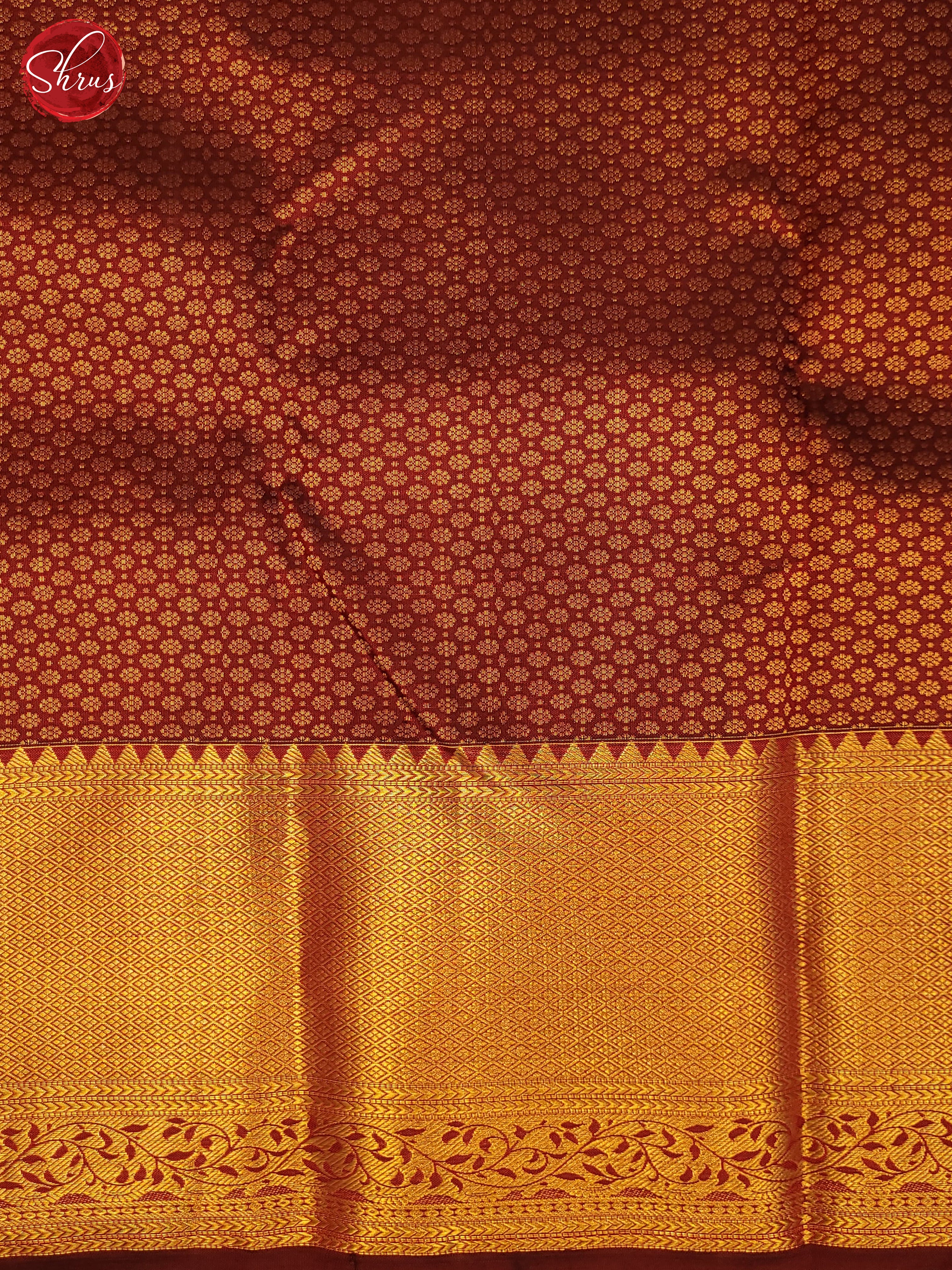Lavander and maroon-Kanchipuram silk saree - Shop on ShrusEternity.com
