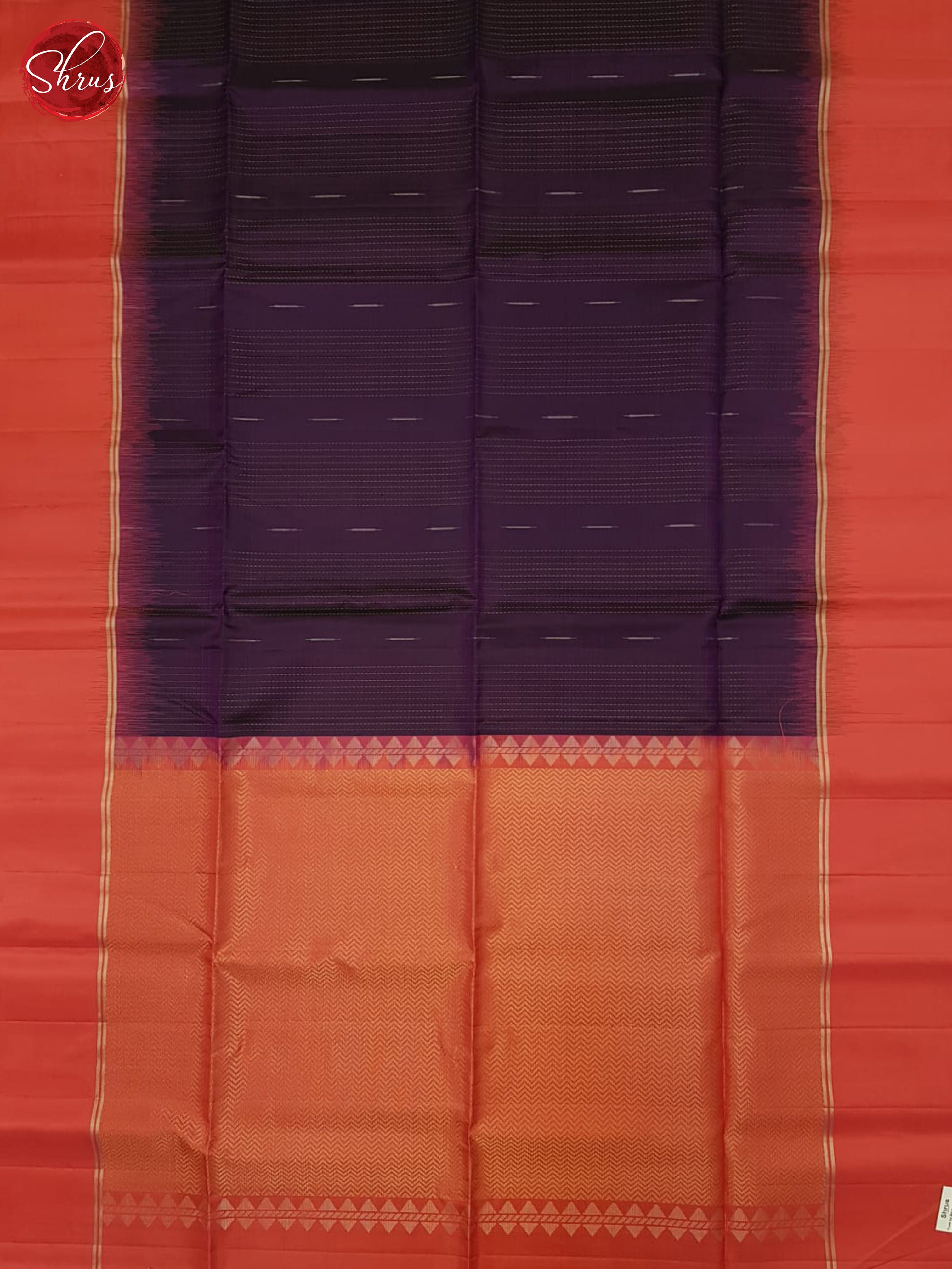 Jamun Fruit & Orange  - Soft silk Saree - Shop on ShrusEternity.com