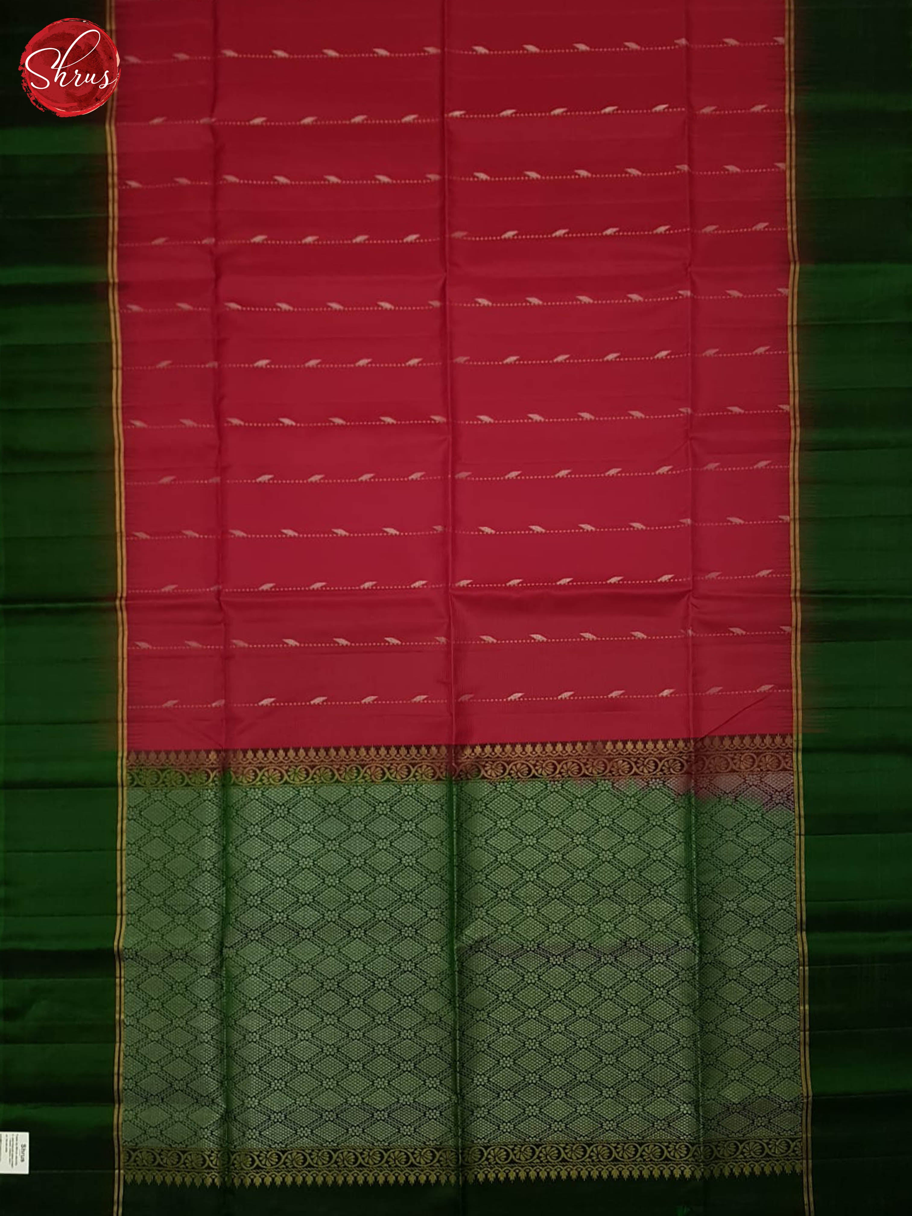 Red And Green-Soft silk saree - Shop on ShrusEternity.com