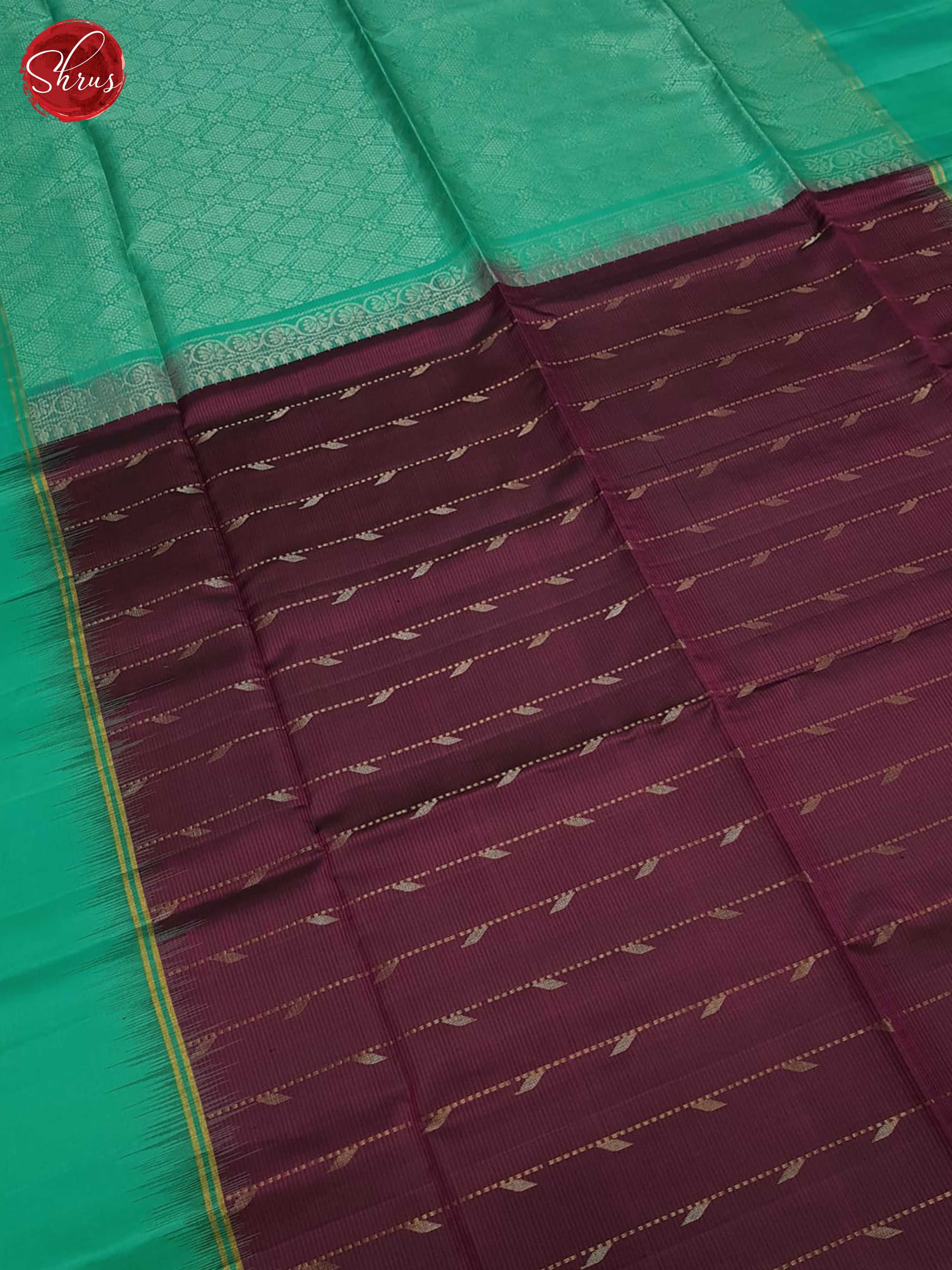 Wine & Blue - Soft silk Saree - Shop on ShrusEternity.com