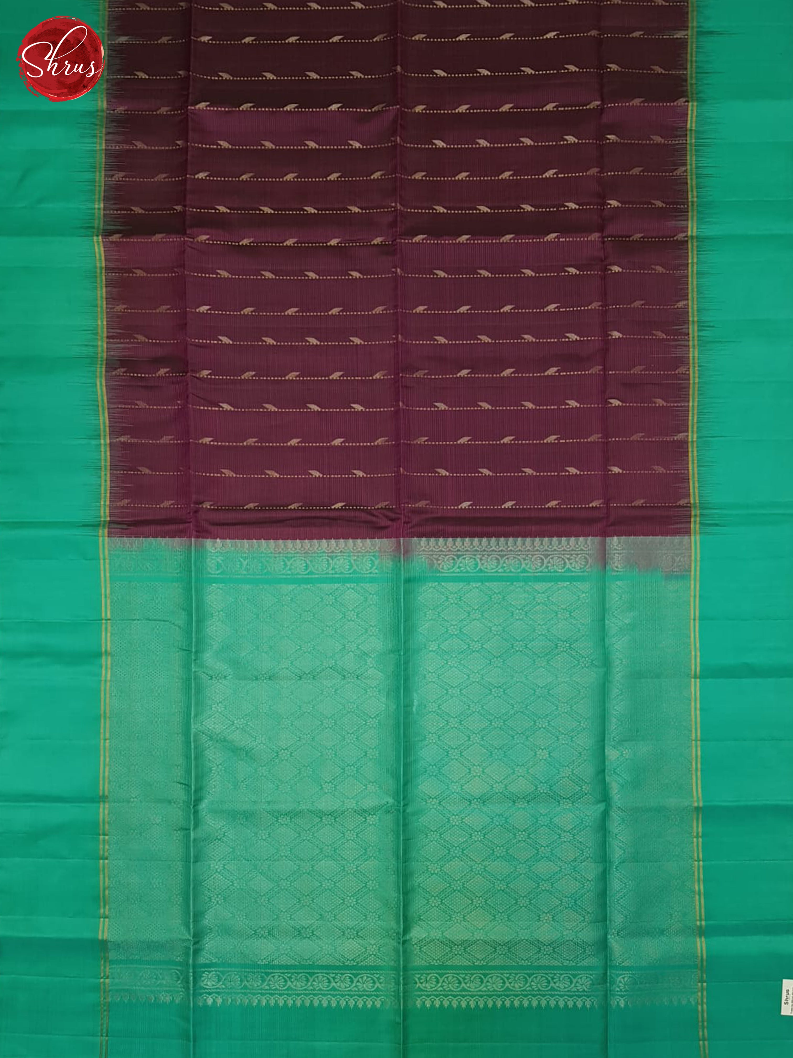 Wine & Blue - Soft silk Saree - Shop on ShrusEternity.com