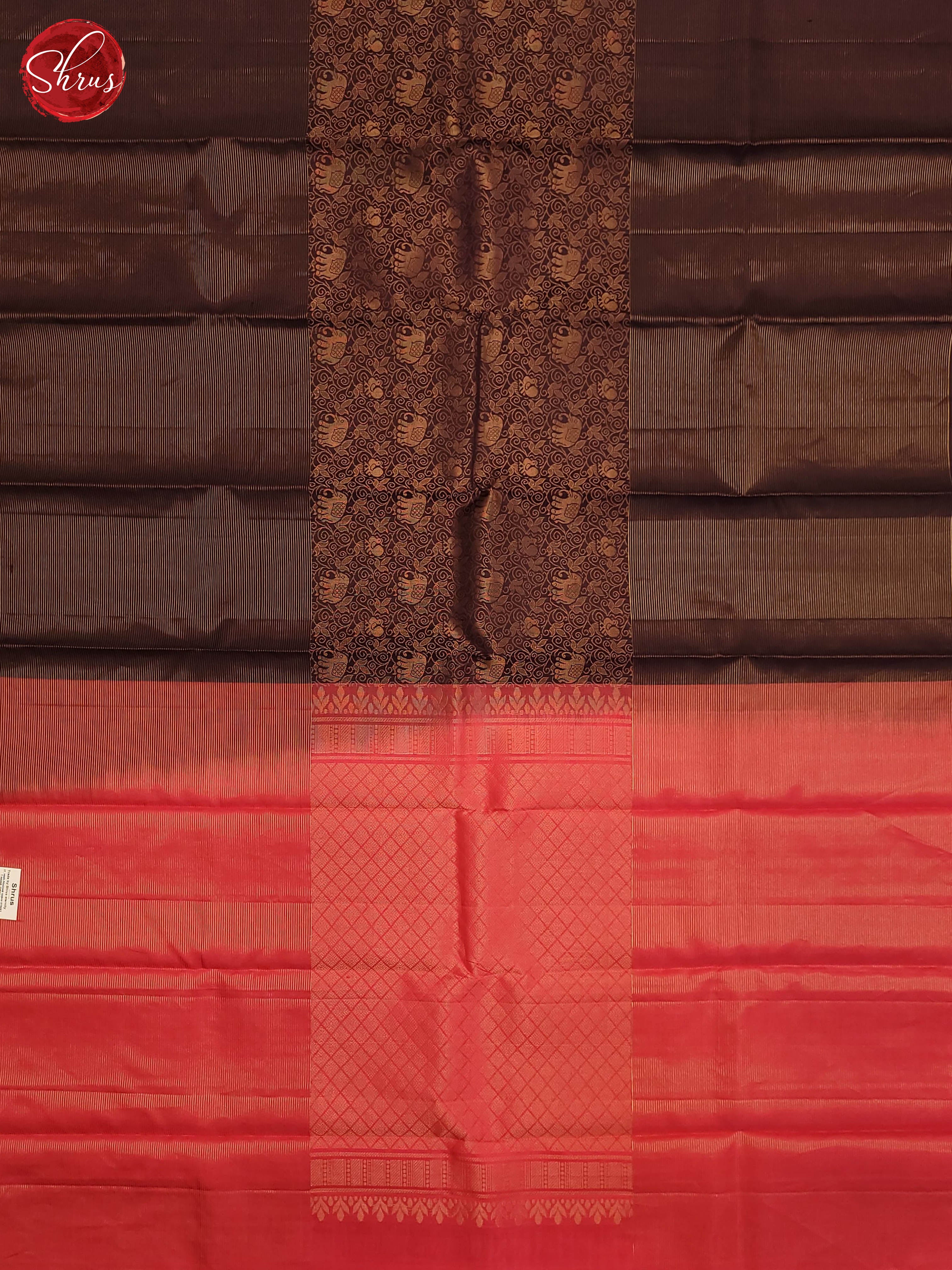 Brown and pink-Soft silk saree - Shop on ShrusEternity.com