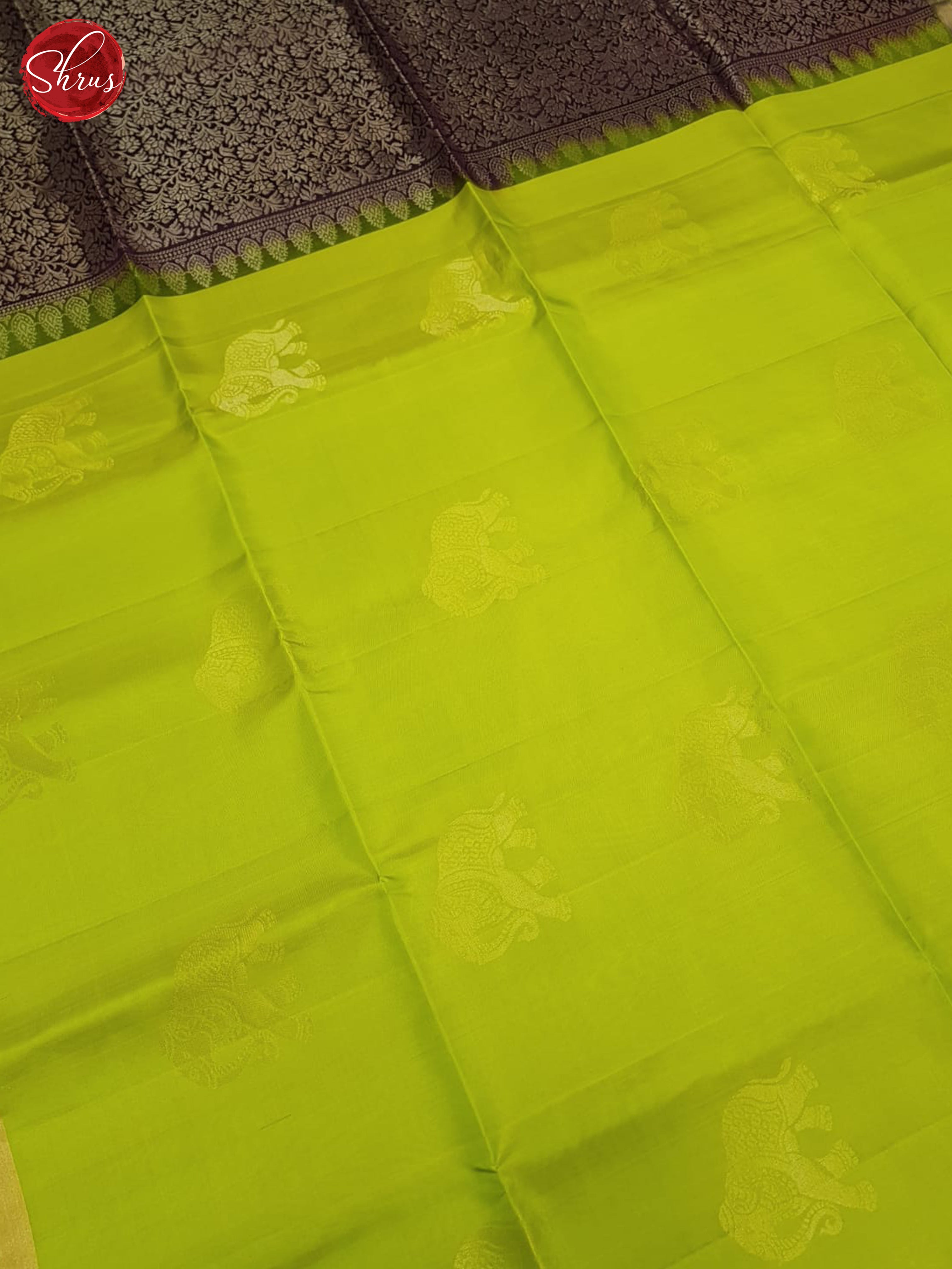 Green & Purple - Soft silk Saree - Shop on ShrusEternity.com