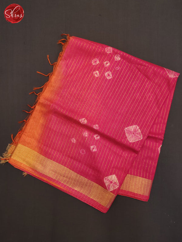 Pink & Orange - Shibori Saree - Shop on ShrusEternity.com