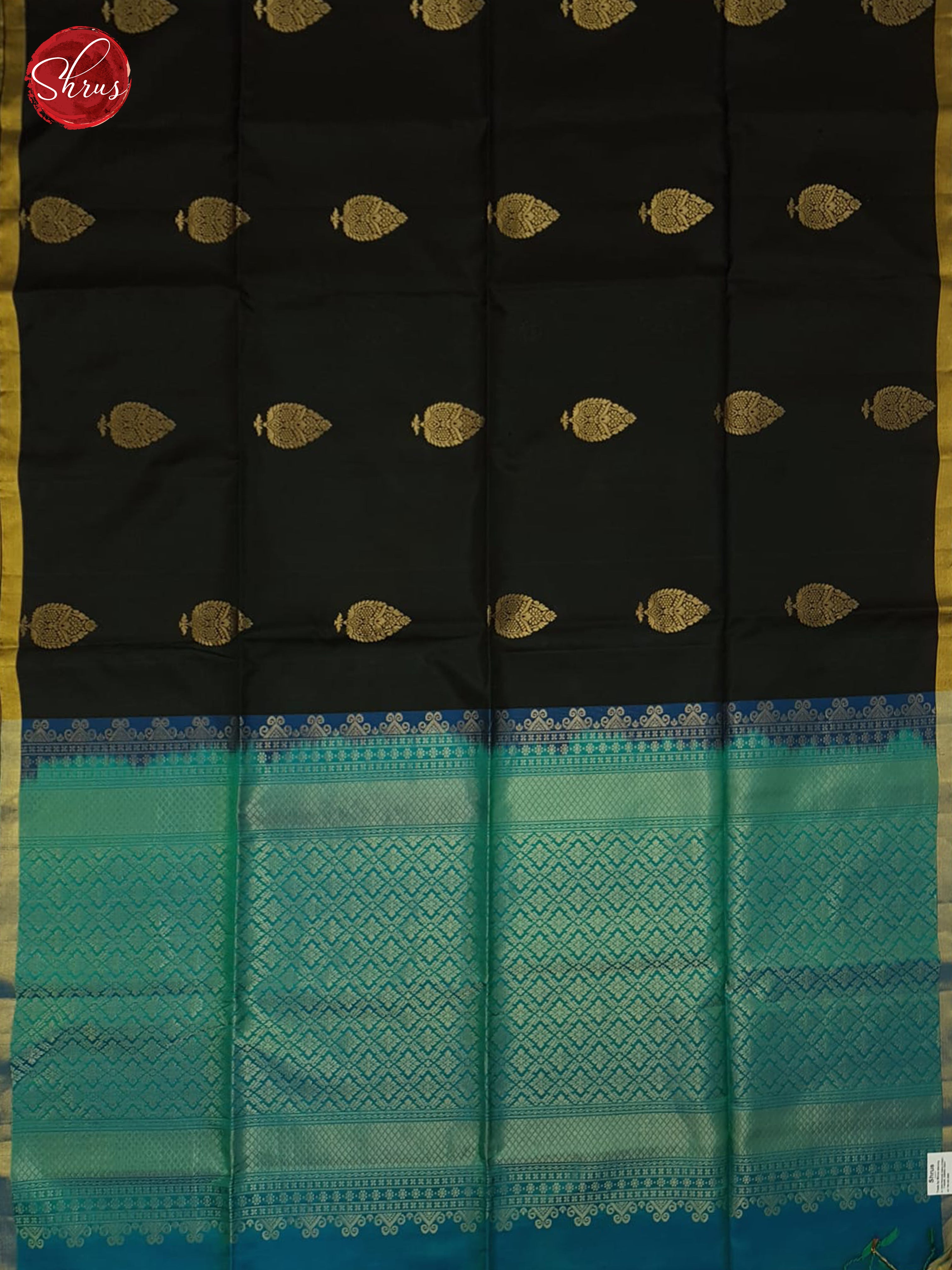 Black And Blue-Soft Silk saree - Shop on ShrusEternity.com