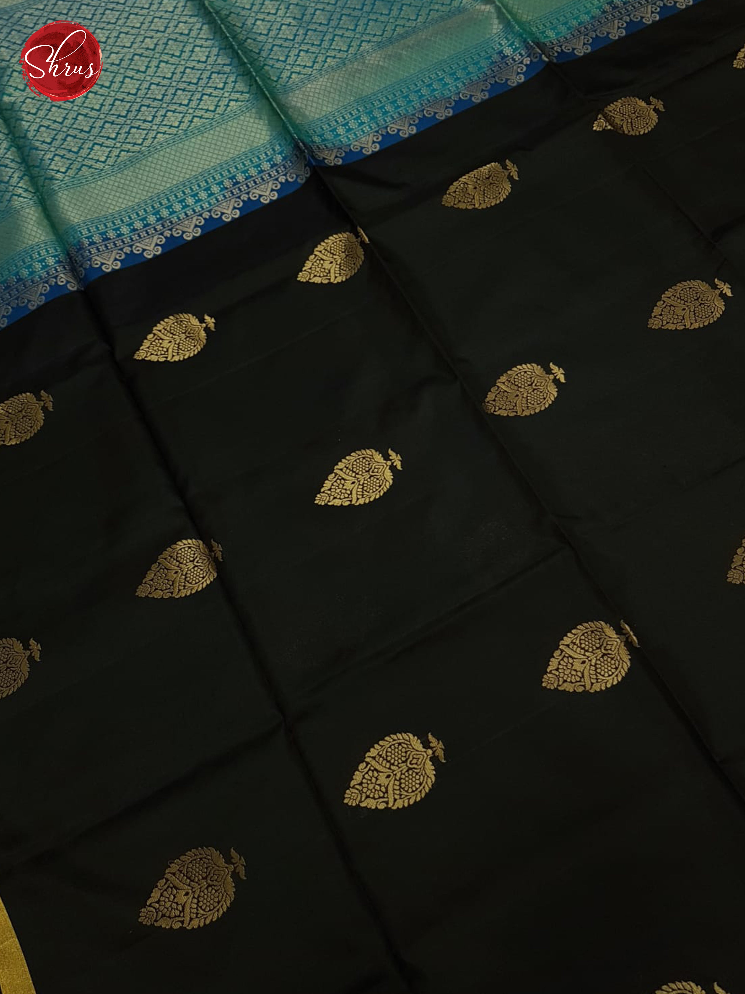 Black And Blue-Soft Silk saree - Shop on ShrusEternity.com