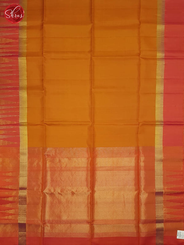 Honey & Orange- Soft silk Saree - Shop on ShrusEternity.com
