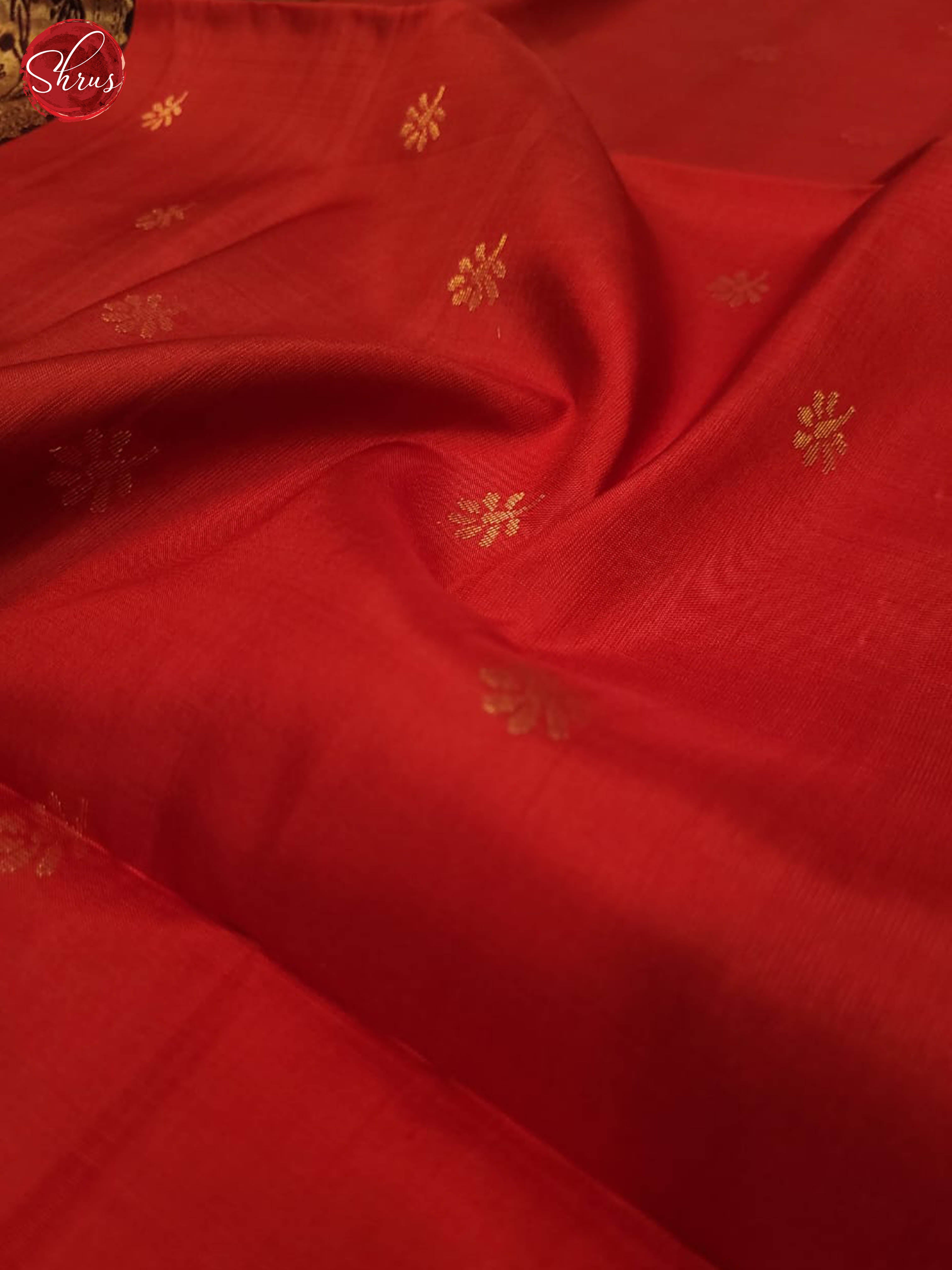 Red and black- Soft silk Saree - Shop on ShrusEternity.com