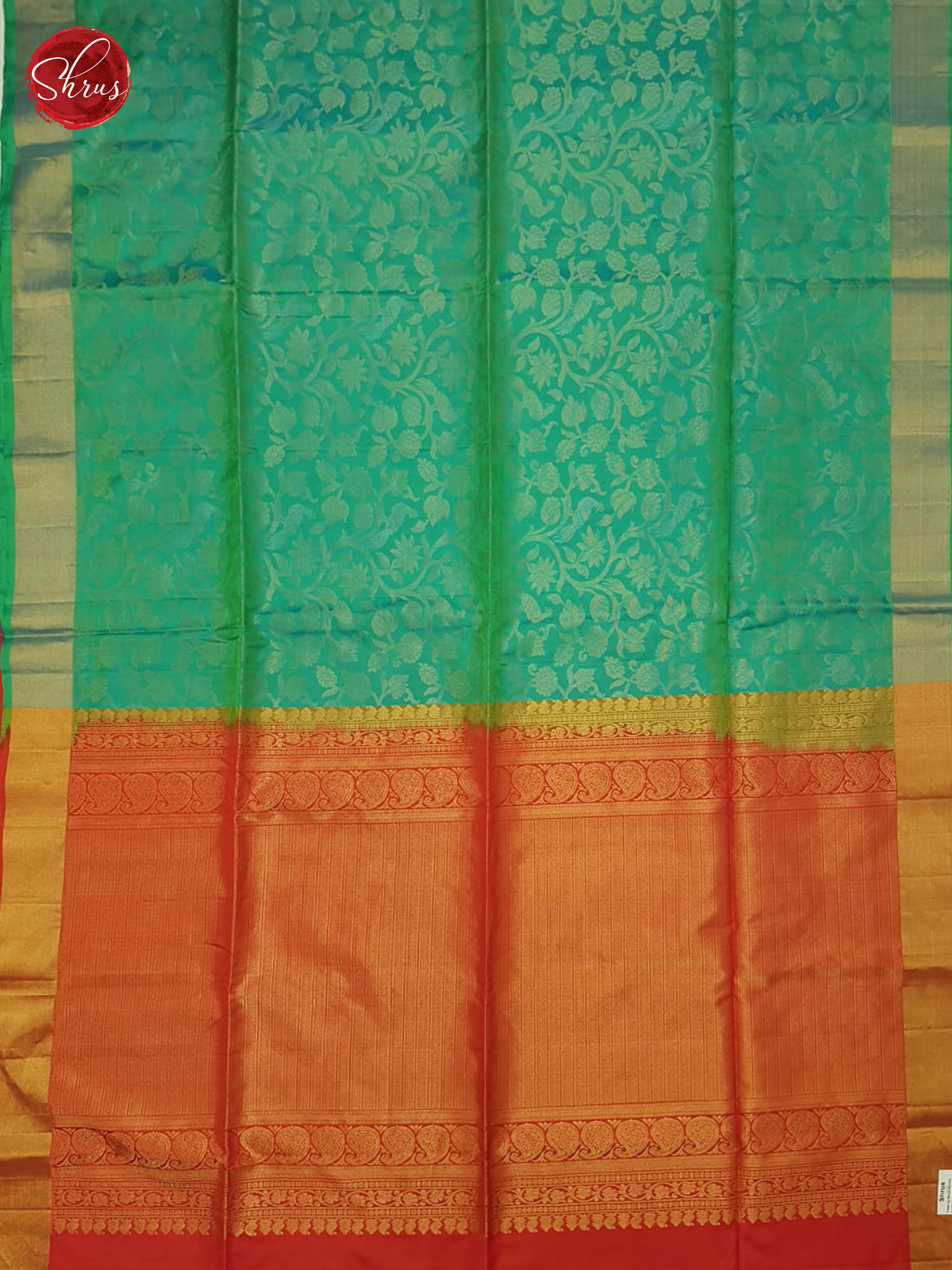 Green And Red-Soft silk saree - Shop on ShrusEternity.com