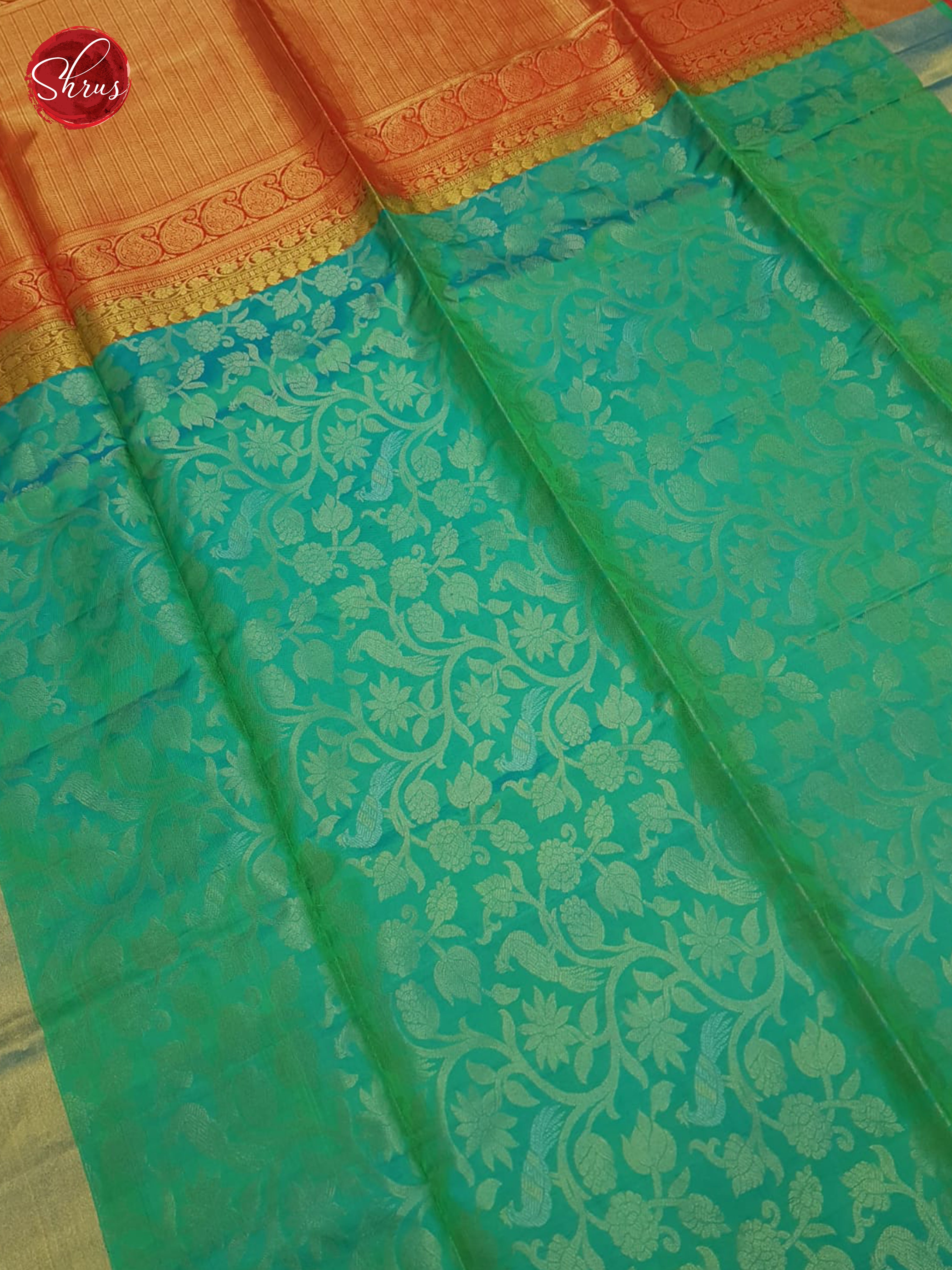 Green And Red-Soft silk saree - Shop on ShrusEternity.com