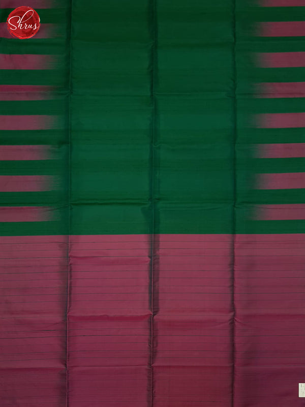 Green & Majenta Pink- Soft silk Saree - Shop on ShrusEternity.com
