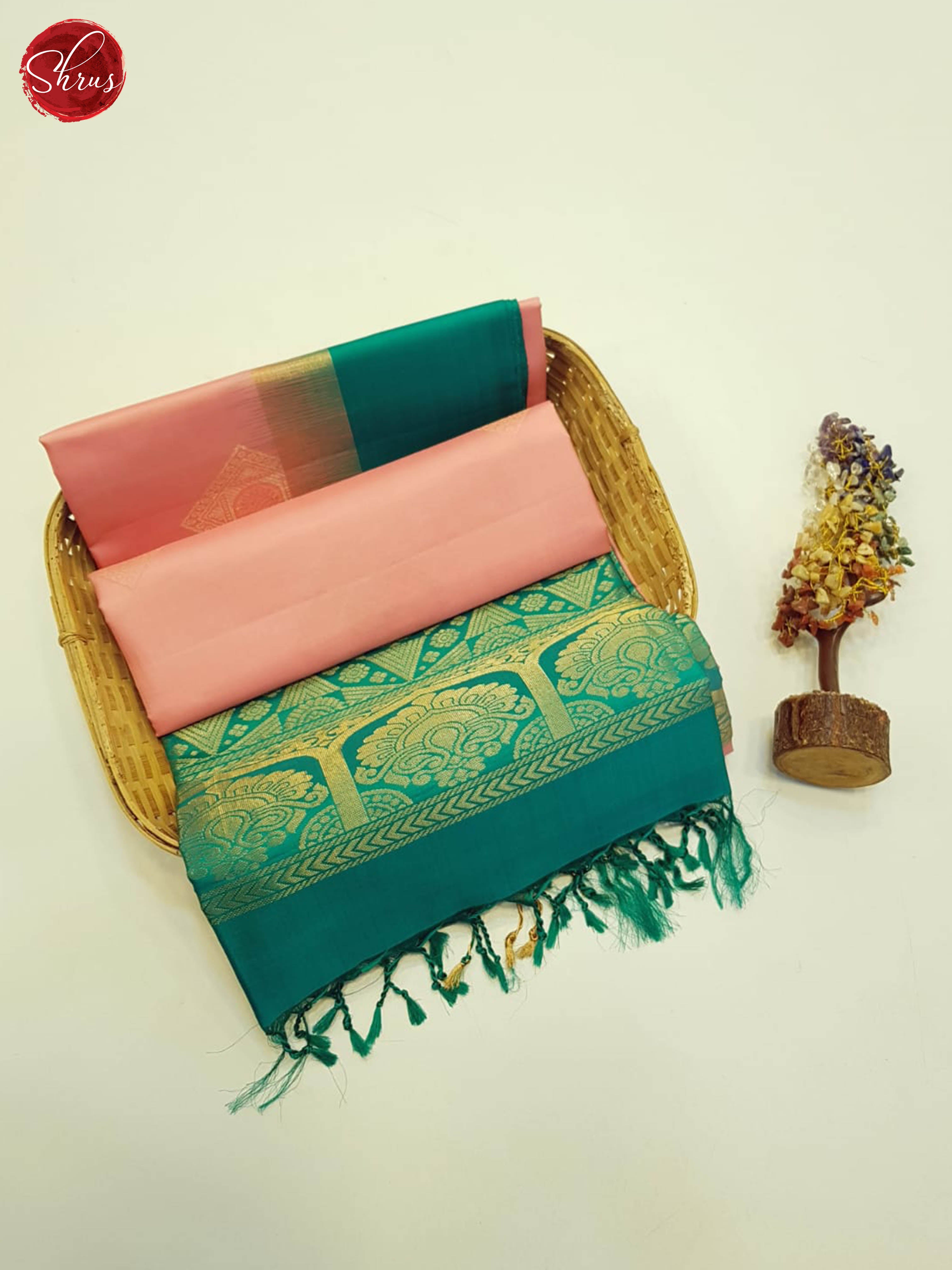 Pink And Green-Soft Silk Saree - Shop on ShrusEternity.com