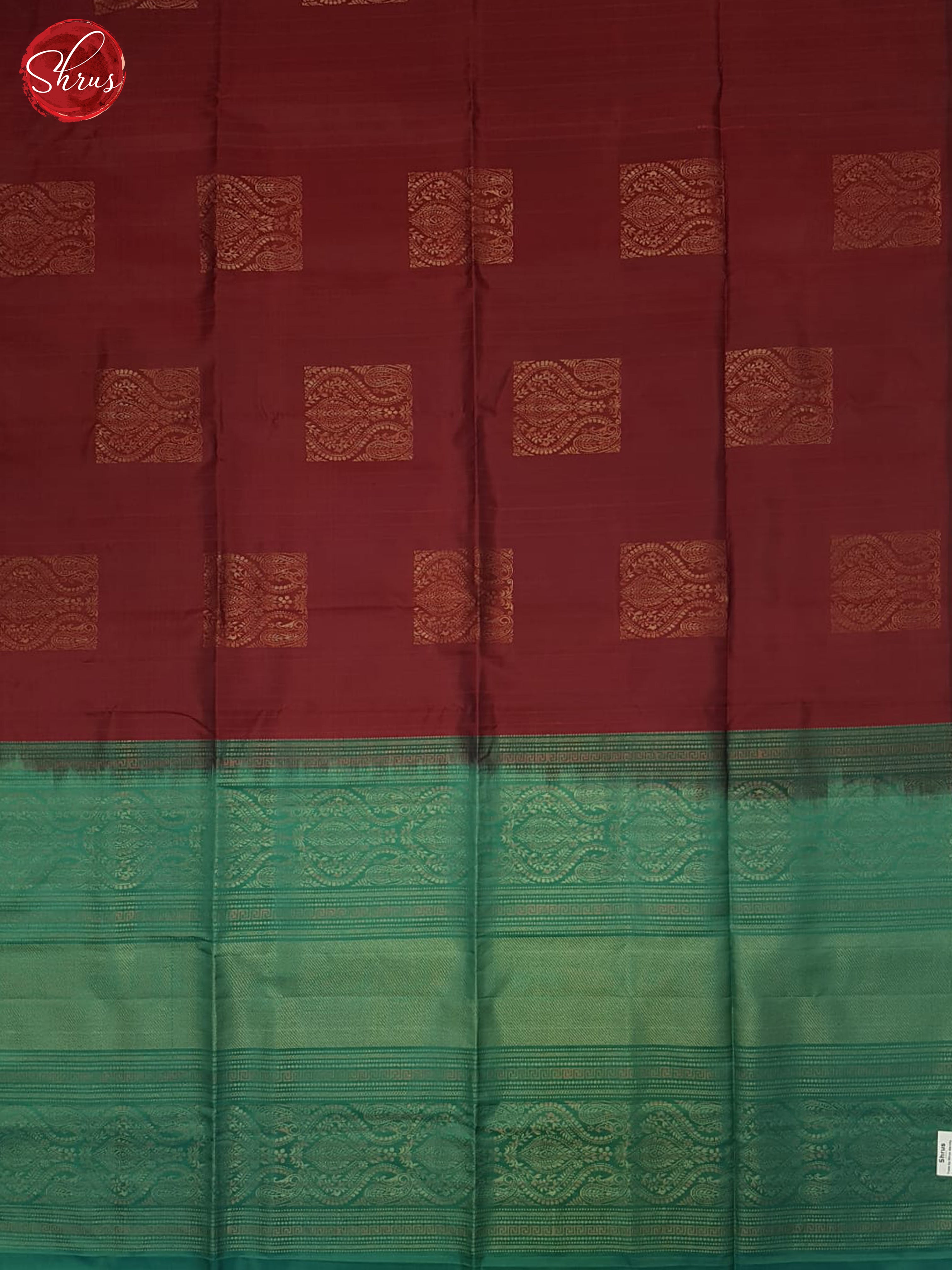 Arakku Maroon & Green- Soft silk Saree - Shop on ShrusEternity.com