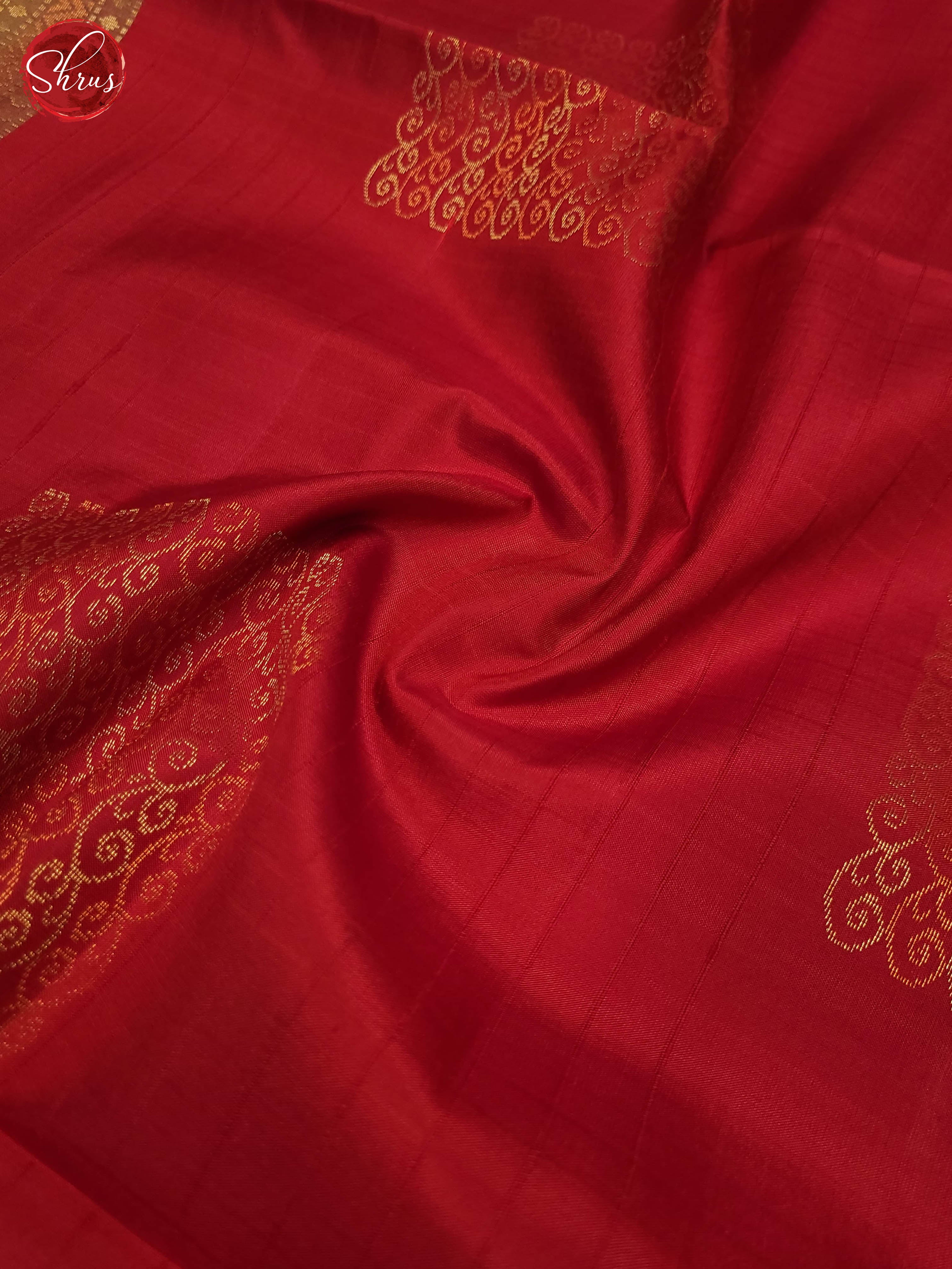 Red and beige-Soft Silk saree - Shop on ShrusEternity.com