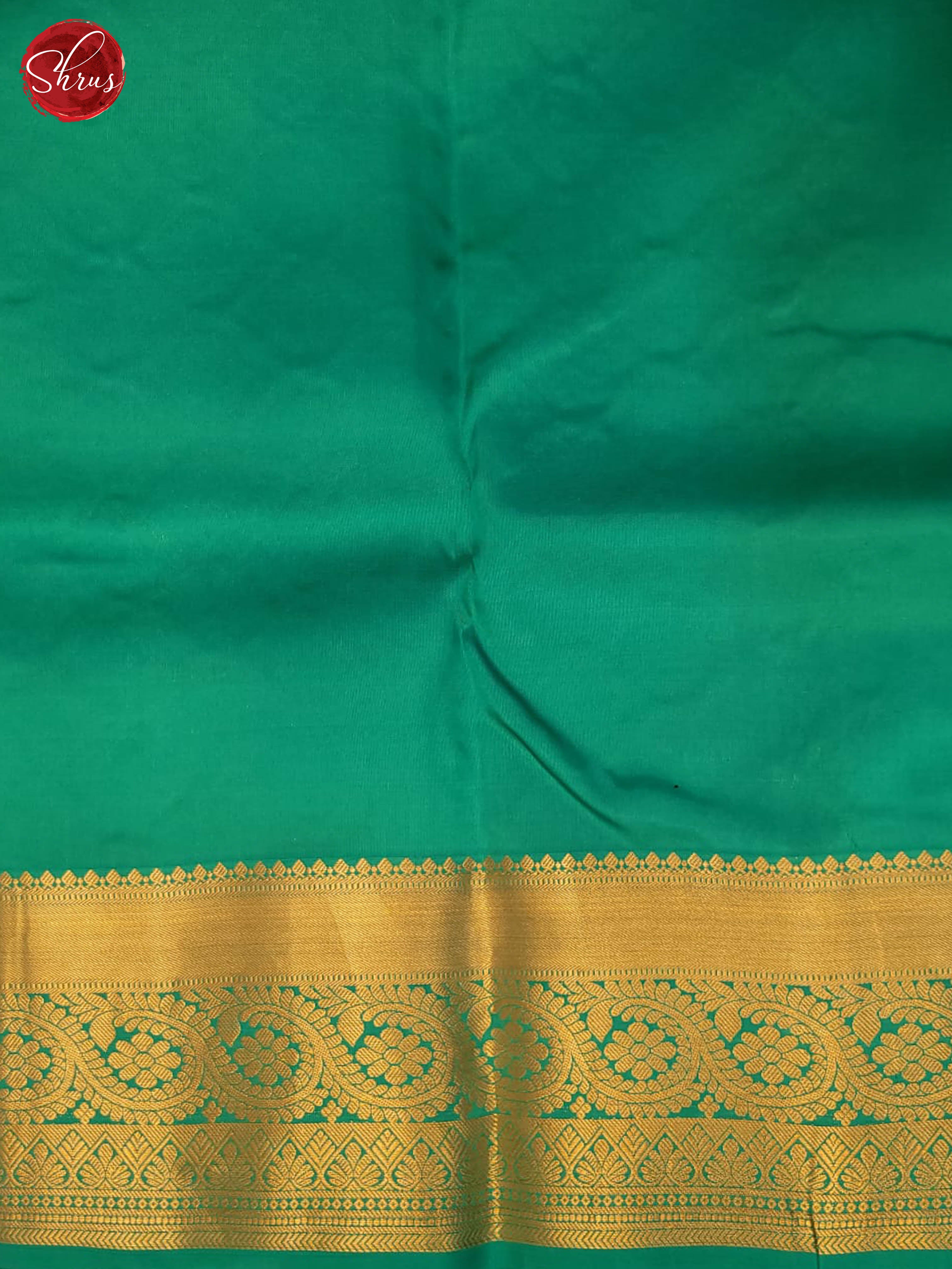 Brown and Teal Blue - Kanchipuram  Half-pure Silk saree - Shop on ShrusEternity.com