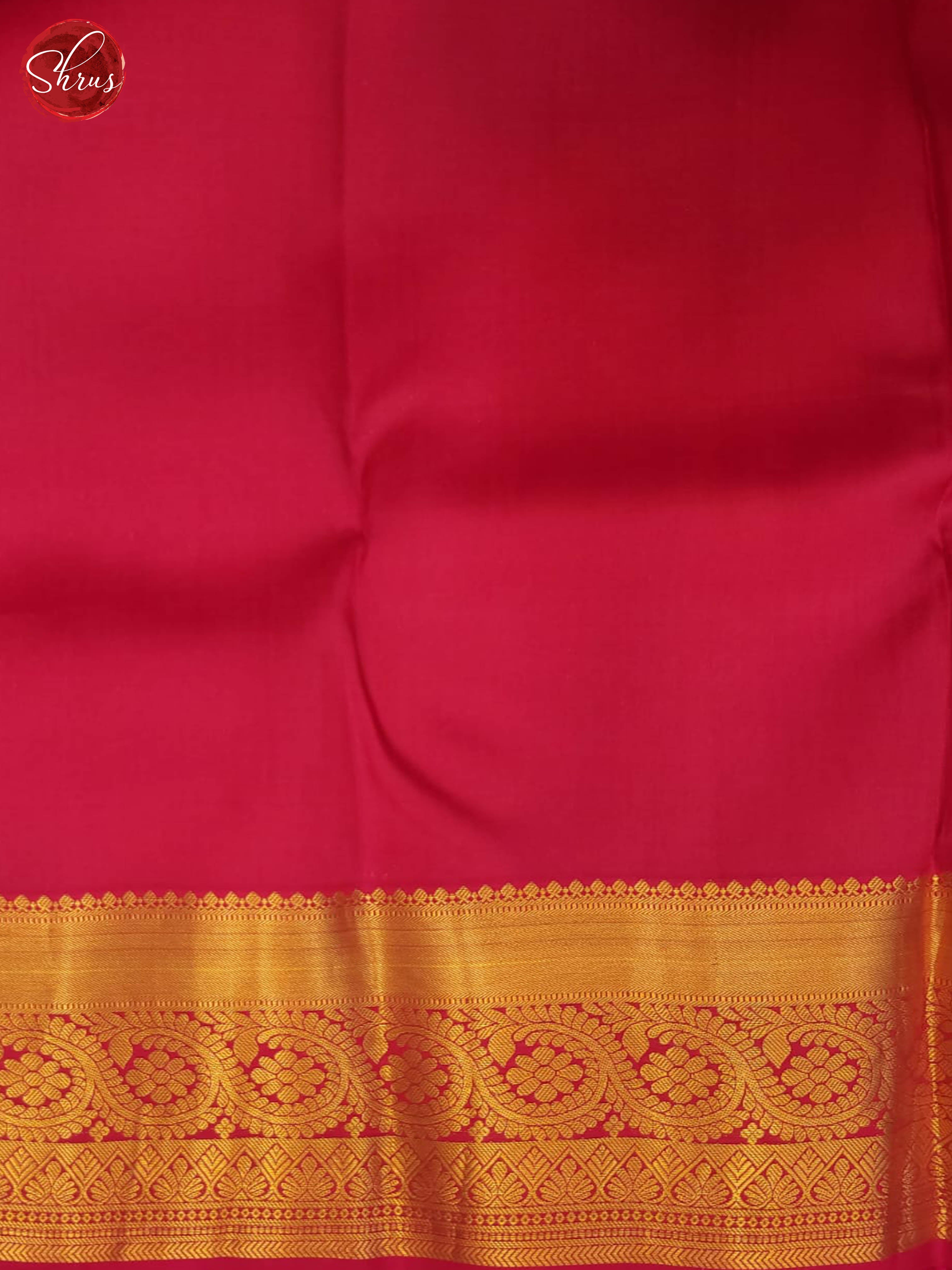 Double Shaded Greenish Grey  and Pink - Kanchipuram Half-pure Silk Saree - Shop on ShrusEternity.com