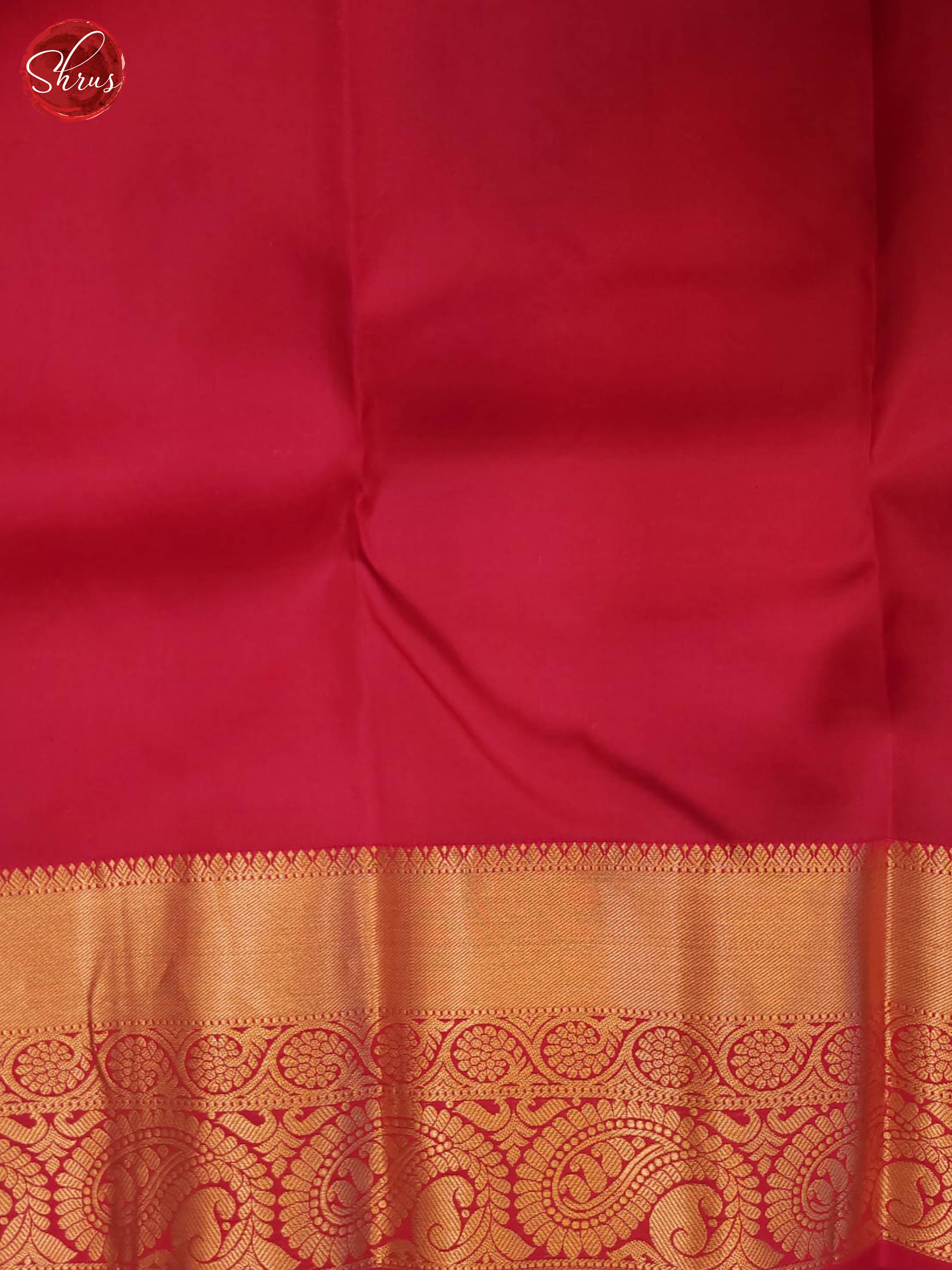 Navy blue and pink- Kanchipuram half-pure Silk Saree - Shop on ShrusEternity.com