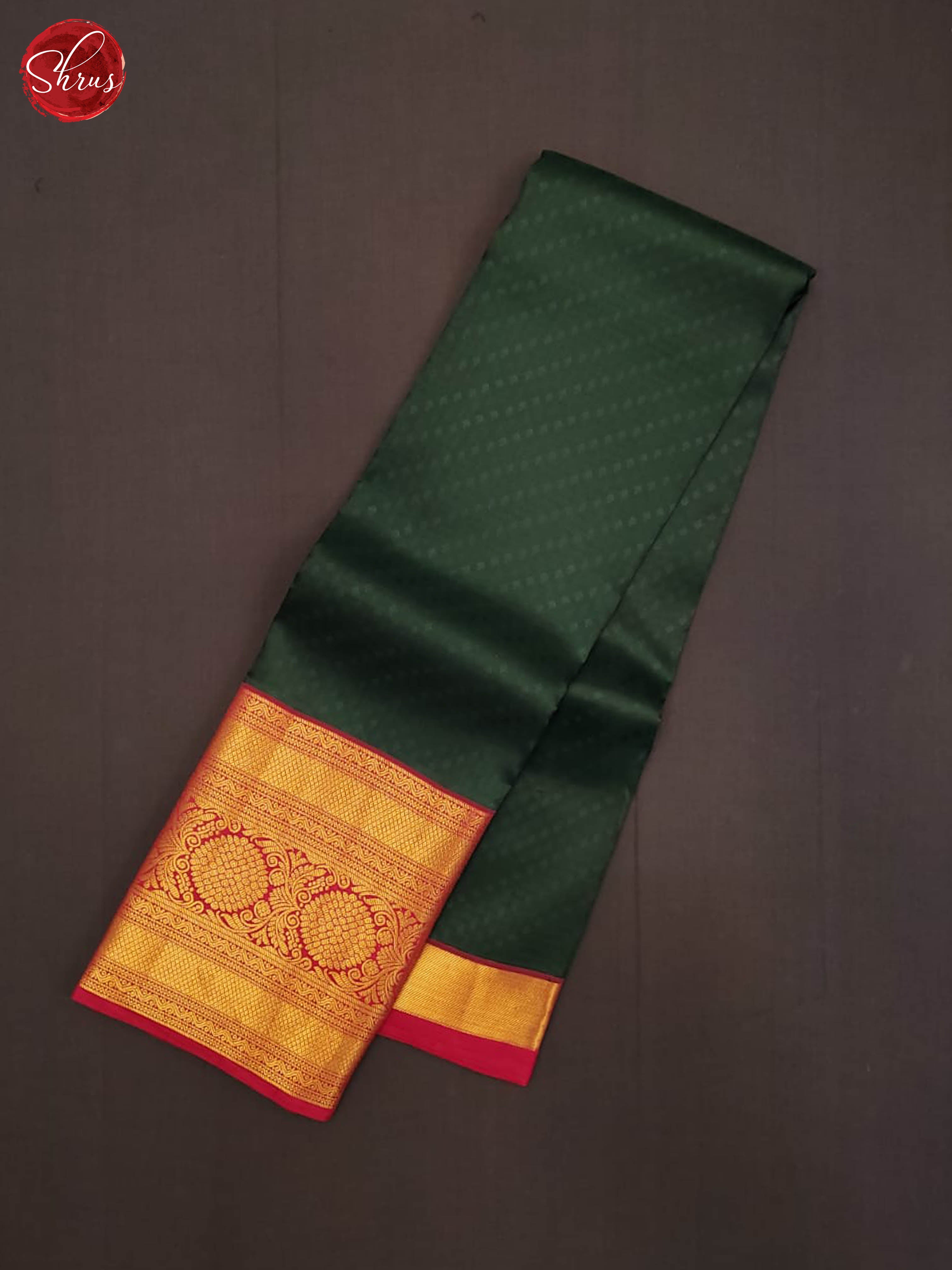 Green and Pink- Kanchipuram Half-pure Silk Saree - Shop on ShrusEternity.com