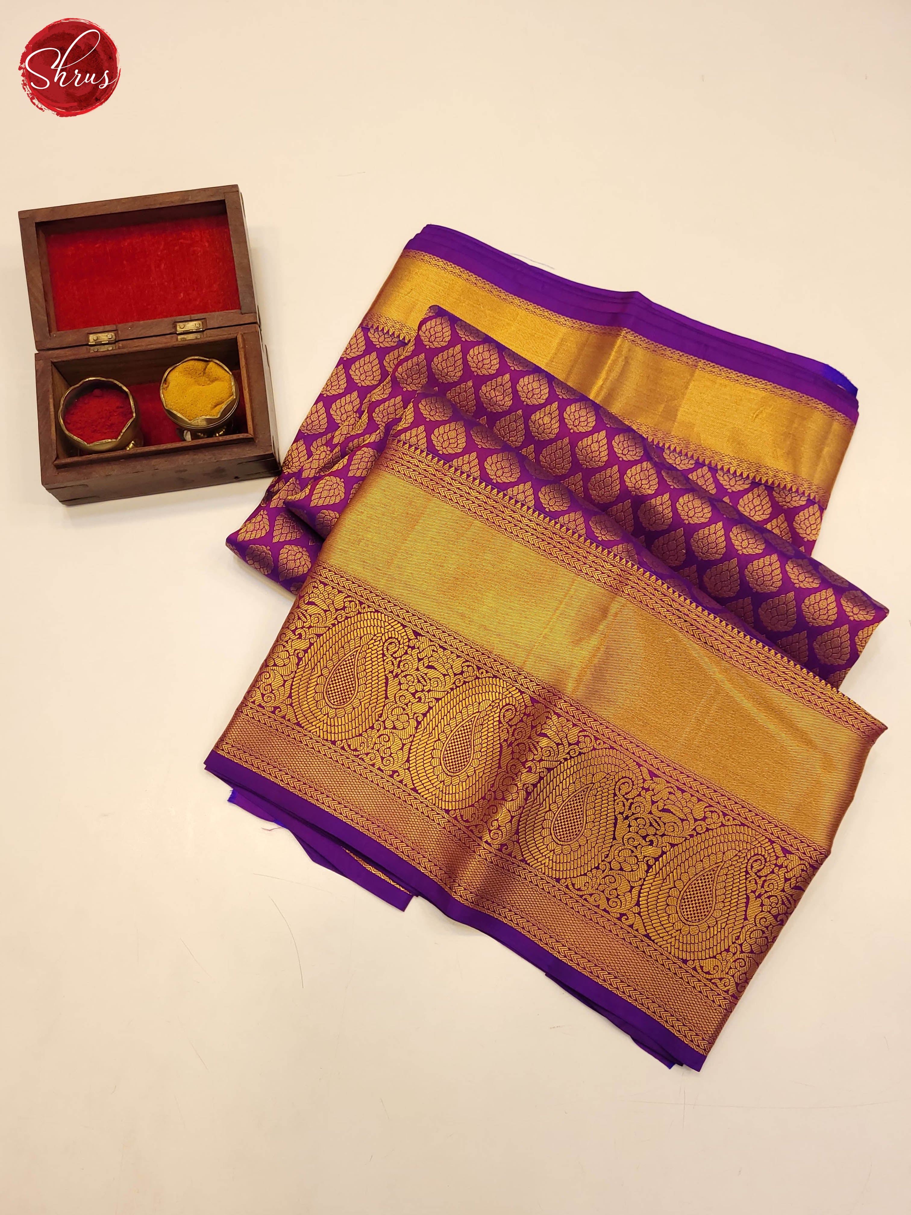 purple(Single tone)-Kanchipuram Silk saree - Shop on ShrusEternity.com