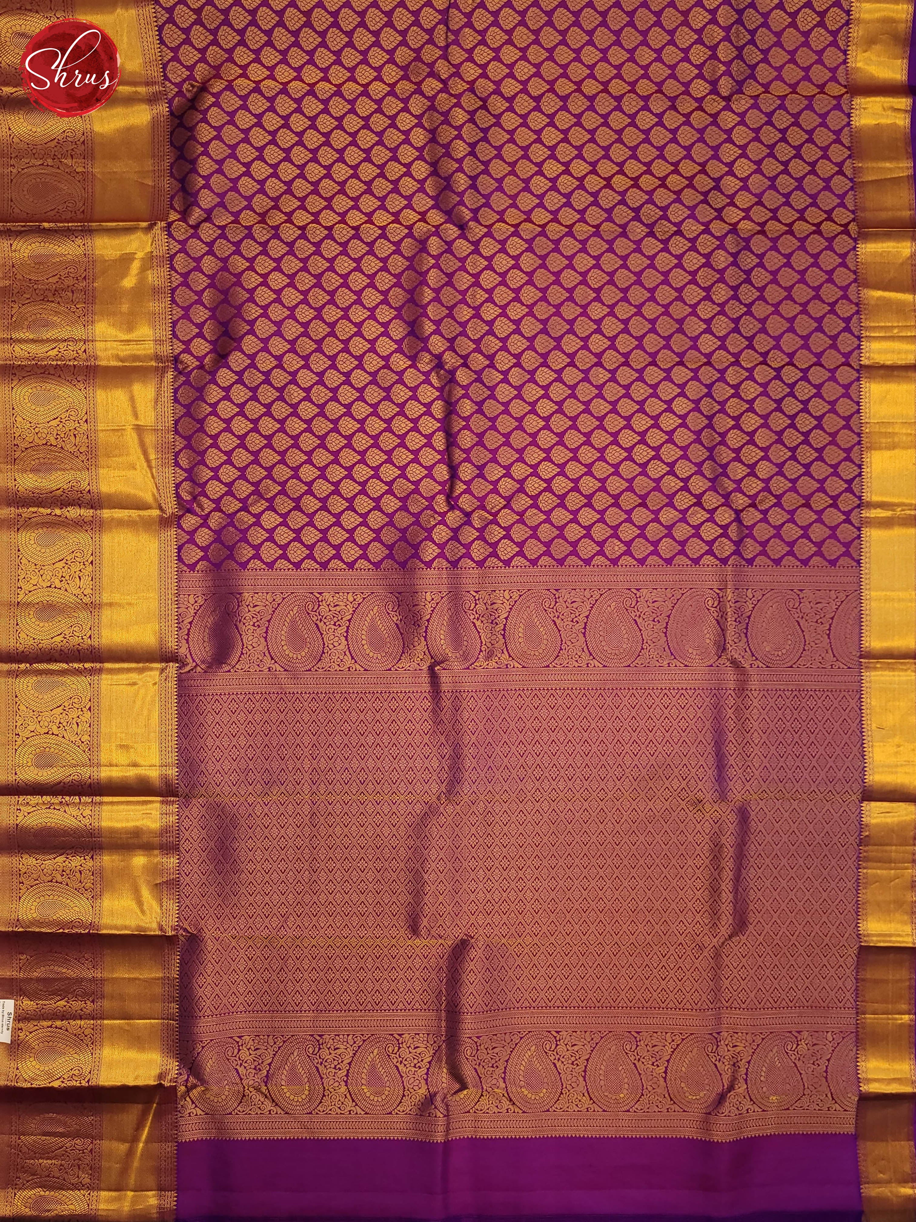 purple(Single tone)-Kanchipuram Silk saree - Shop on ShrusEternity.com