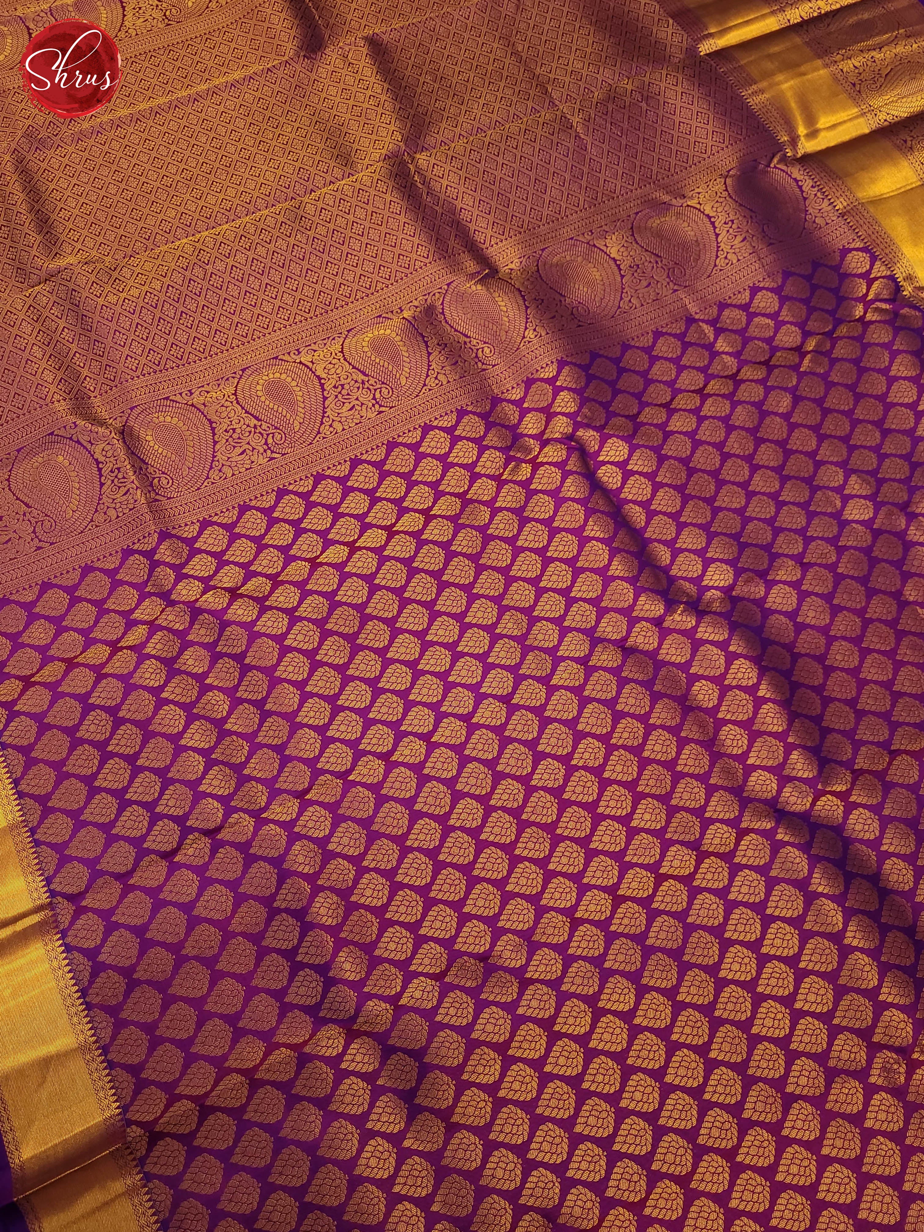 purple(Single tone)-Kanchipuram Silk saree - Shop on ShrusEternity.com