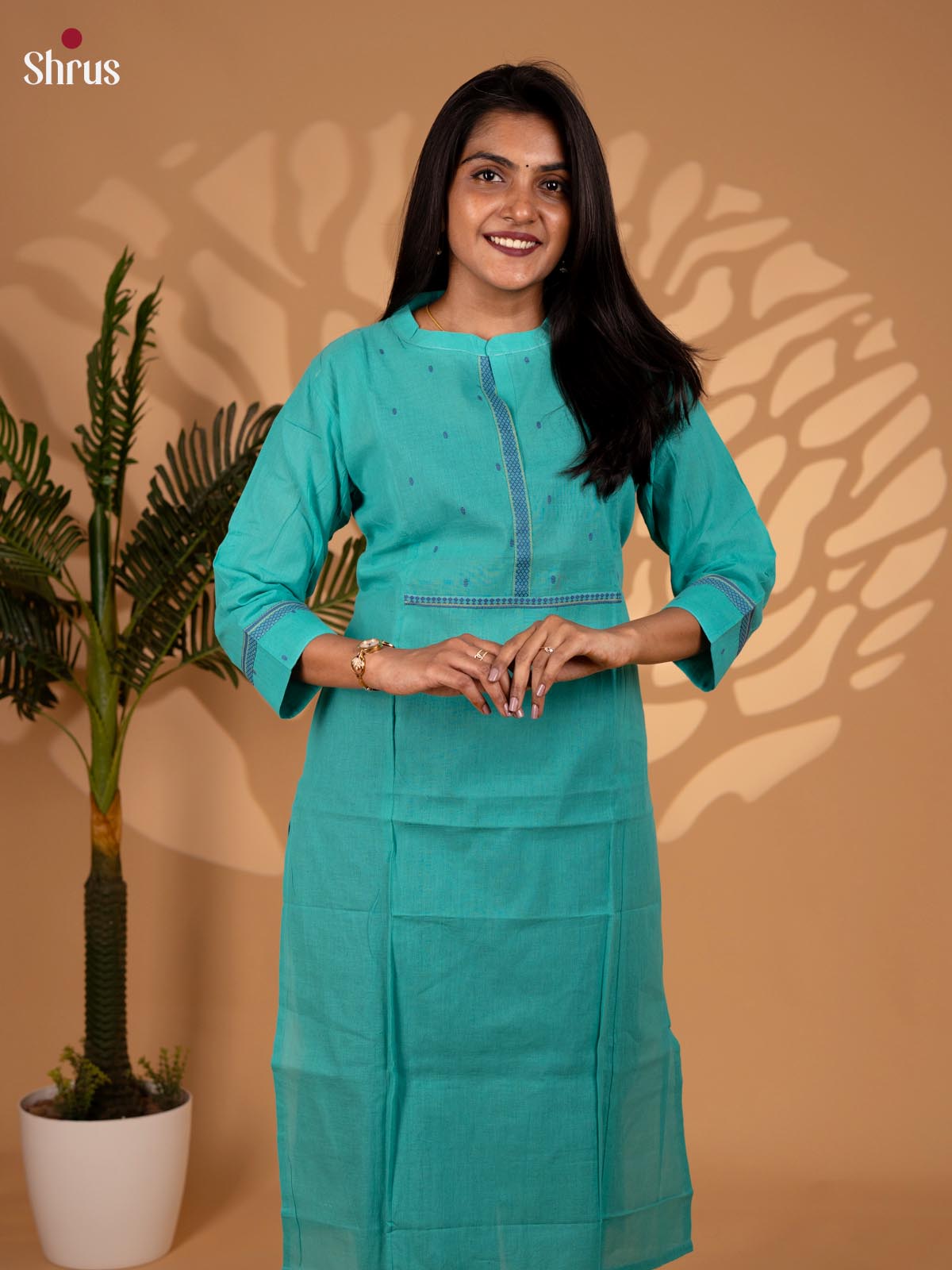 Teal Blue - Readymade Kurti