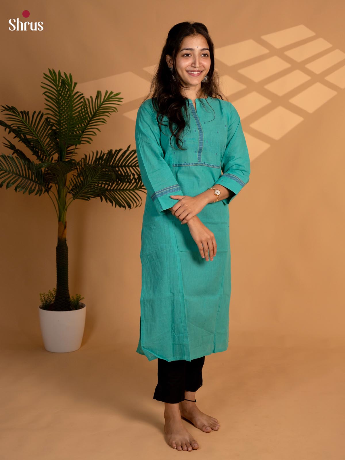 Teal Blue - Readymade Kurti