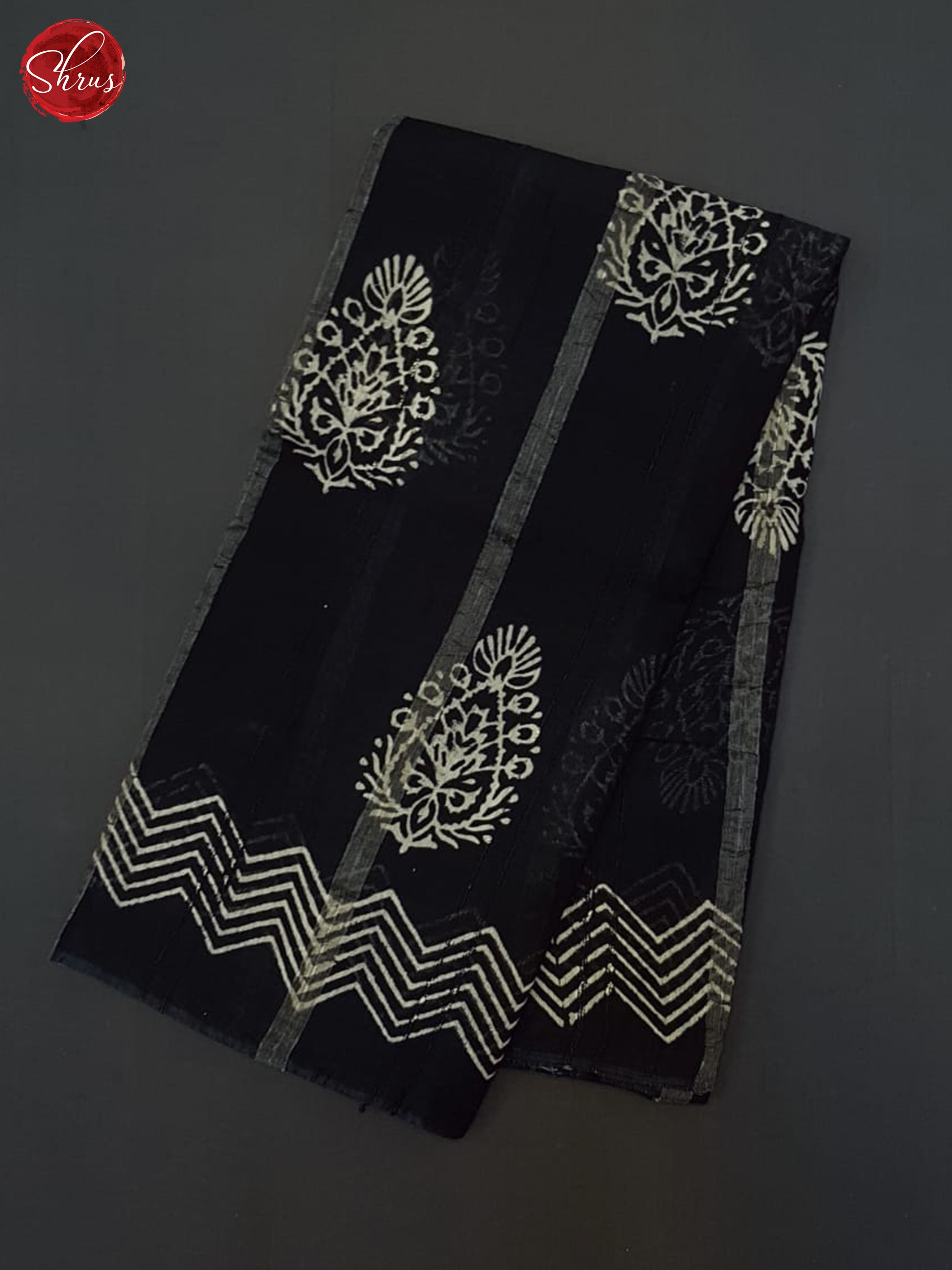 Black(Single Tone) - Jaipur cotton Saree - Shop on ShrusEternity.com