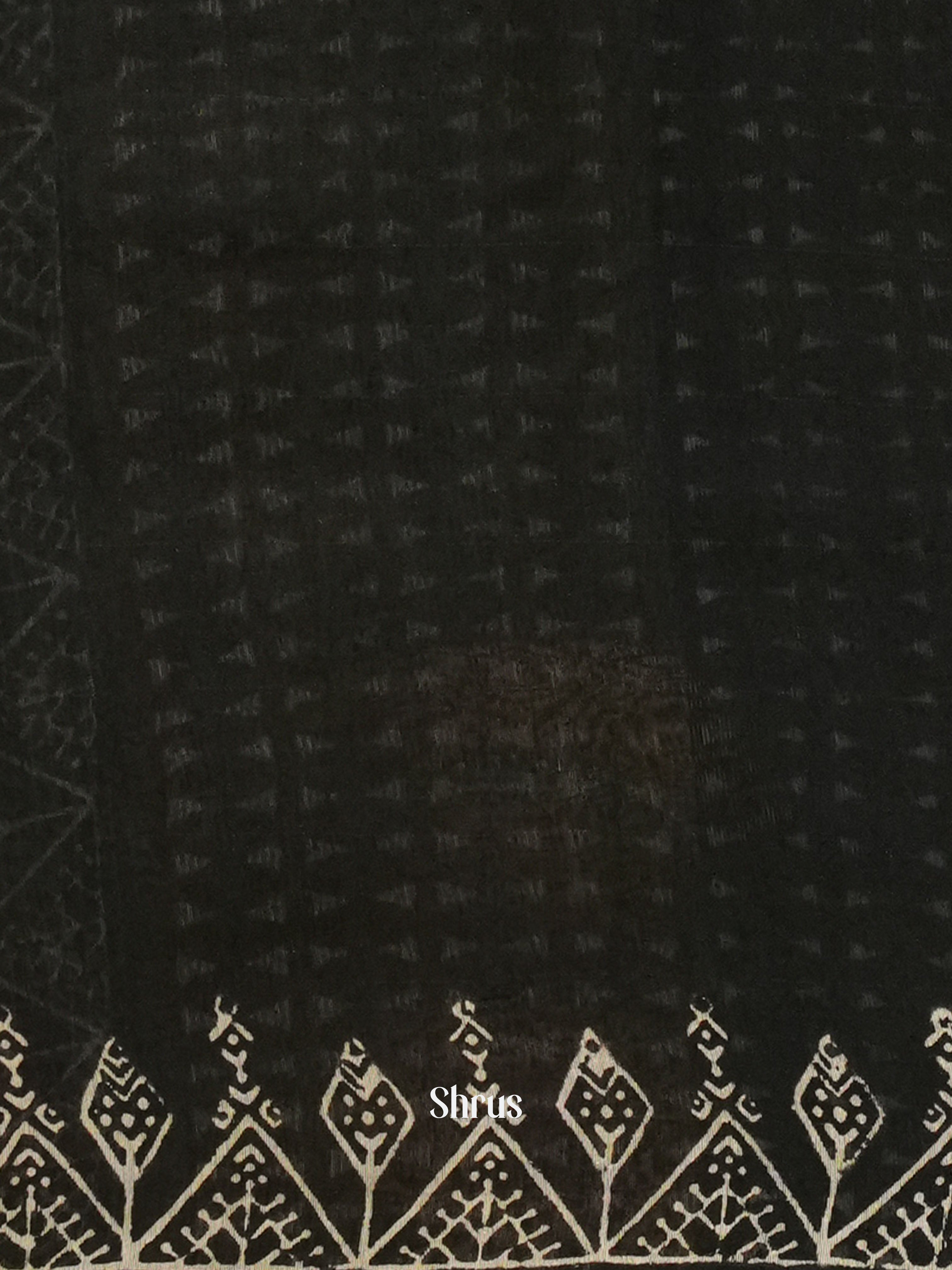 Black - Jaipur cotton Saree