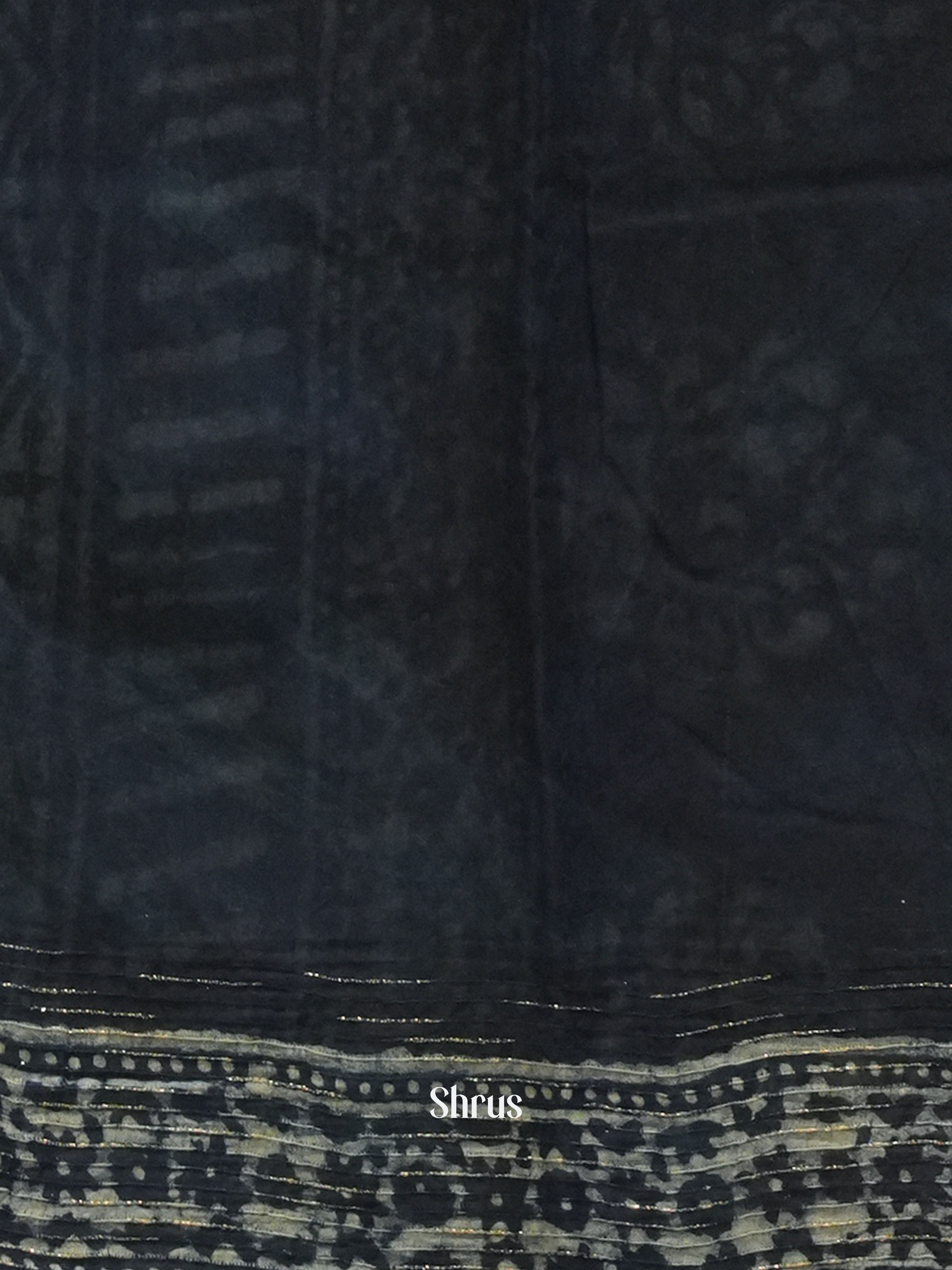 Navy Blue(Single Tone) - Jaipur cotton Saree