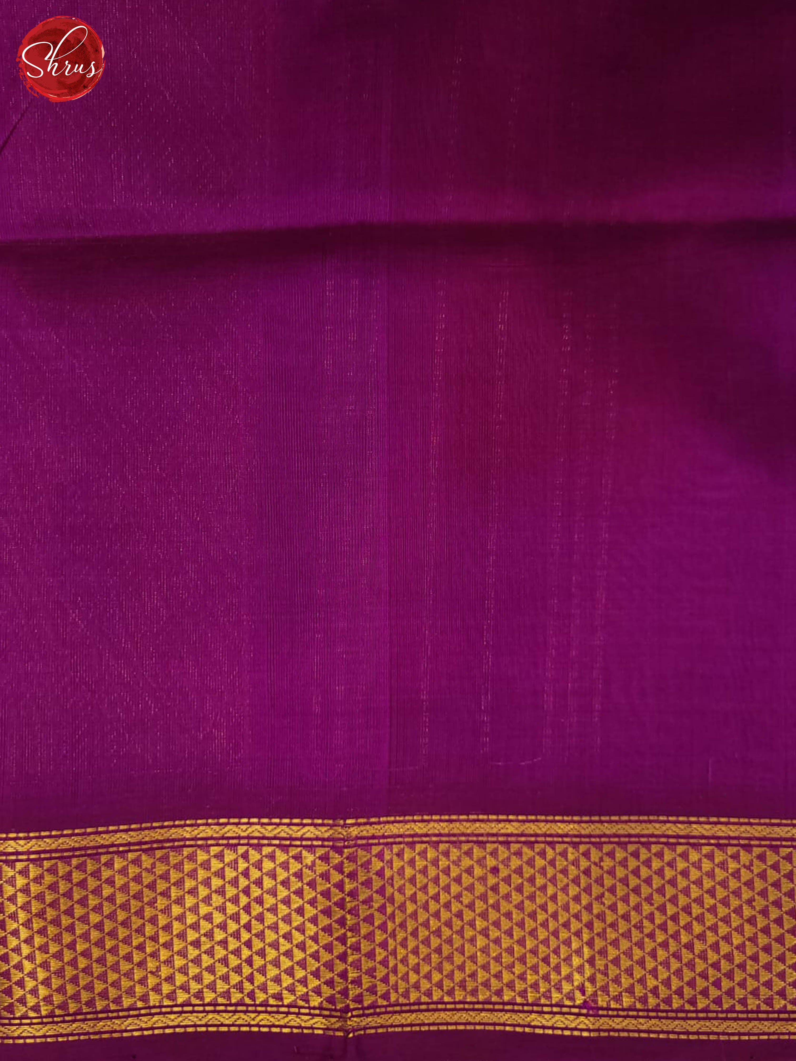 Green and purple- Silk Cotton Saree - Shop on ShrusEternity.com