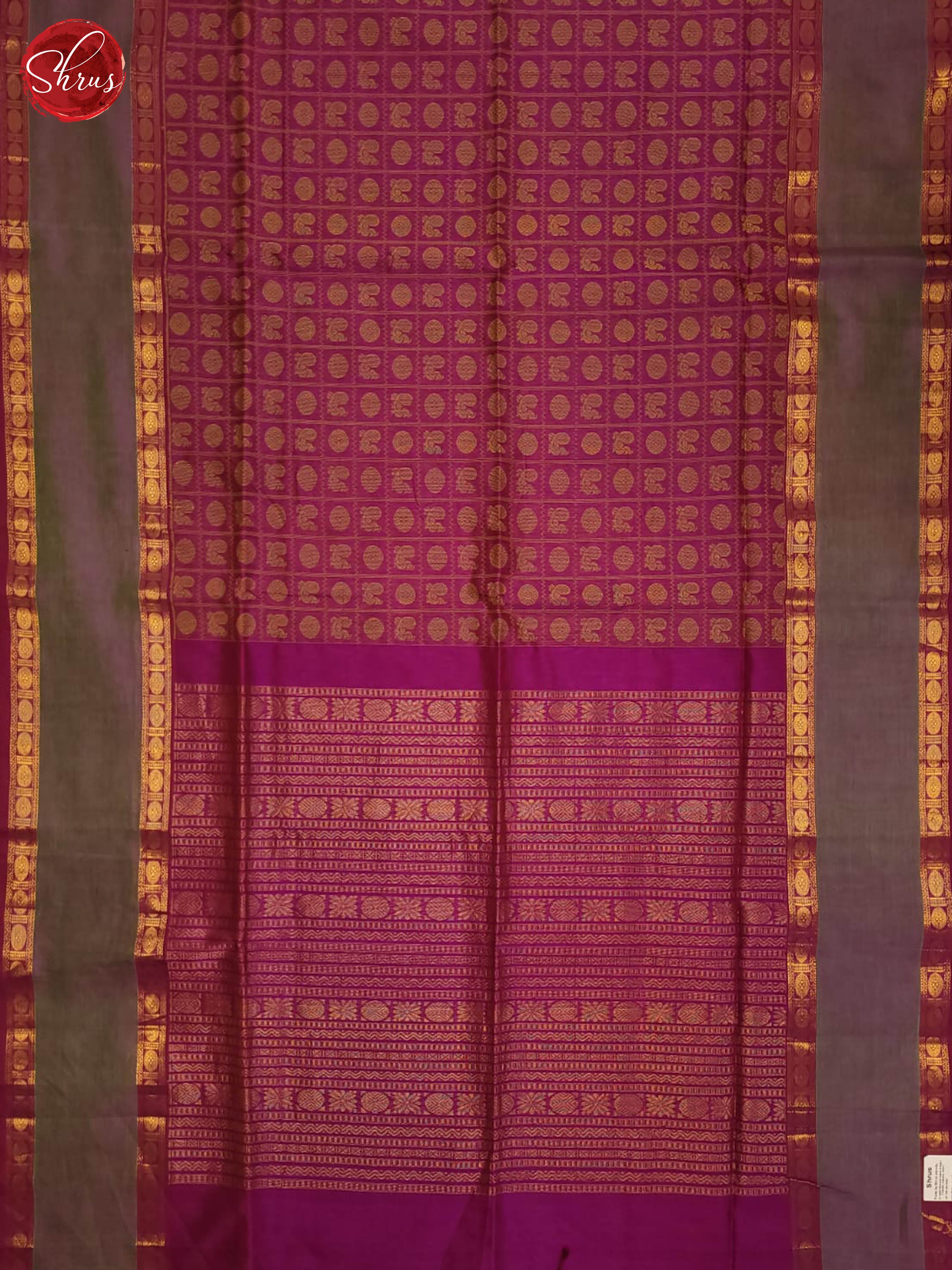 purple - Silk Cotton Saree - Shop on ShrusEternity.com